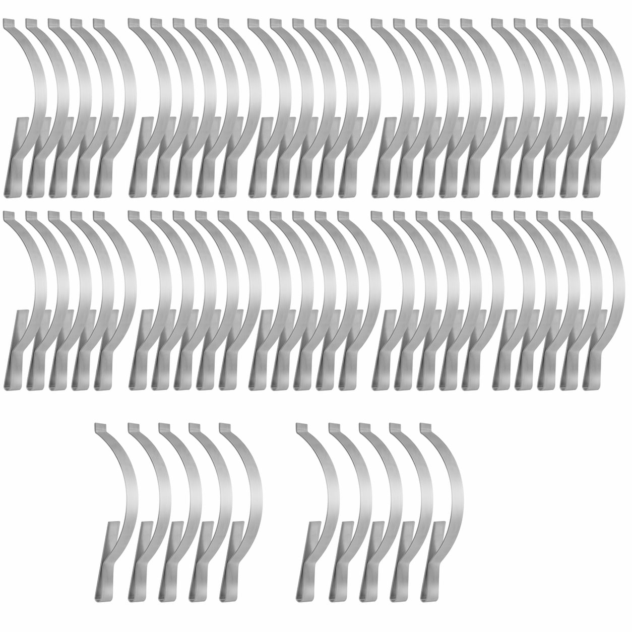 Aoibox  60 Piece Stainless Steel Corner Mount Flat Spring Clips for Tool Free Shake Free Window Screen Replacement