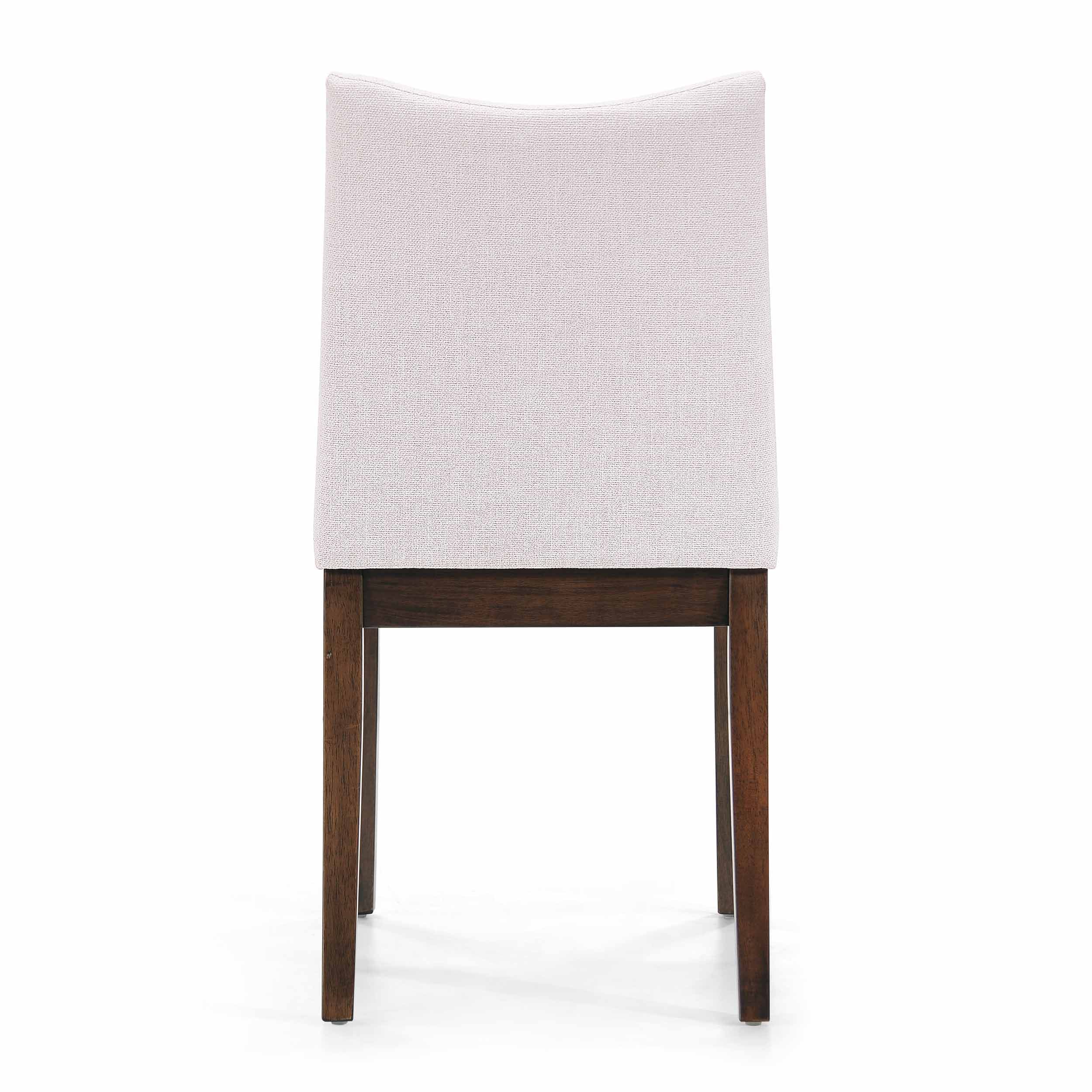 Mid-Century Modern Upholstered Dining Chairs in Light Beige