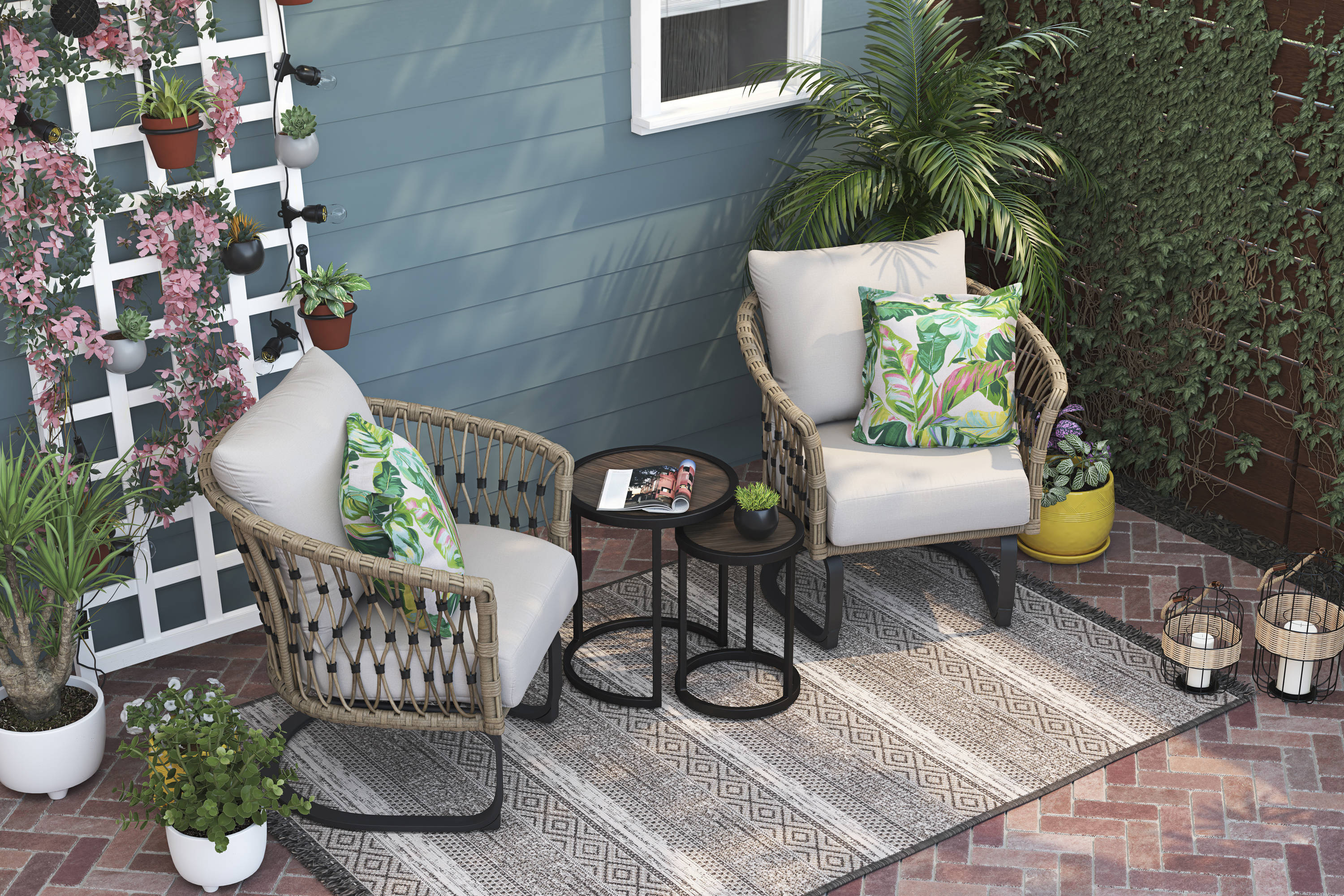 Lowes small deals space patio furniture