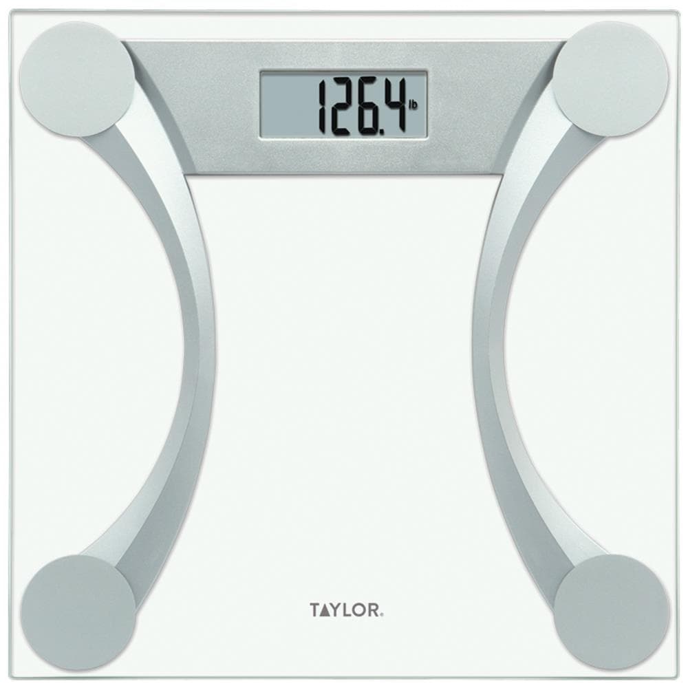 Taylor 400 lb. Digital Bathroom Scale, Chrome/Clear