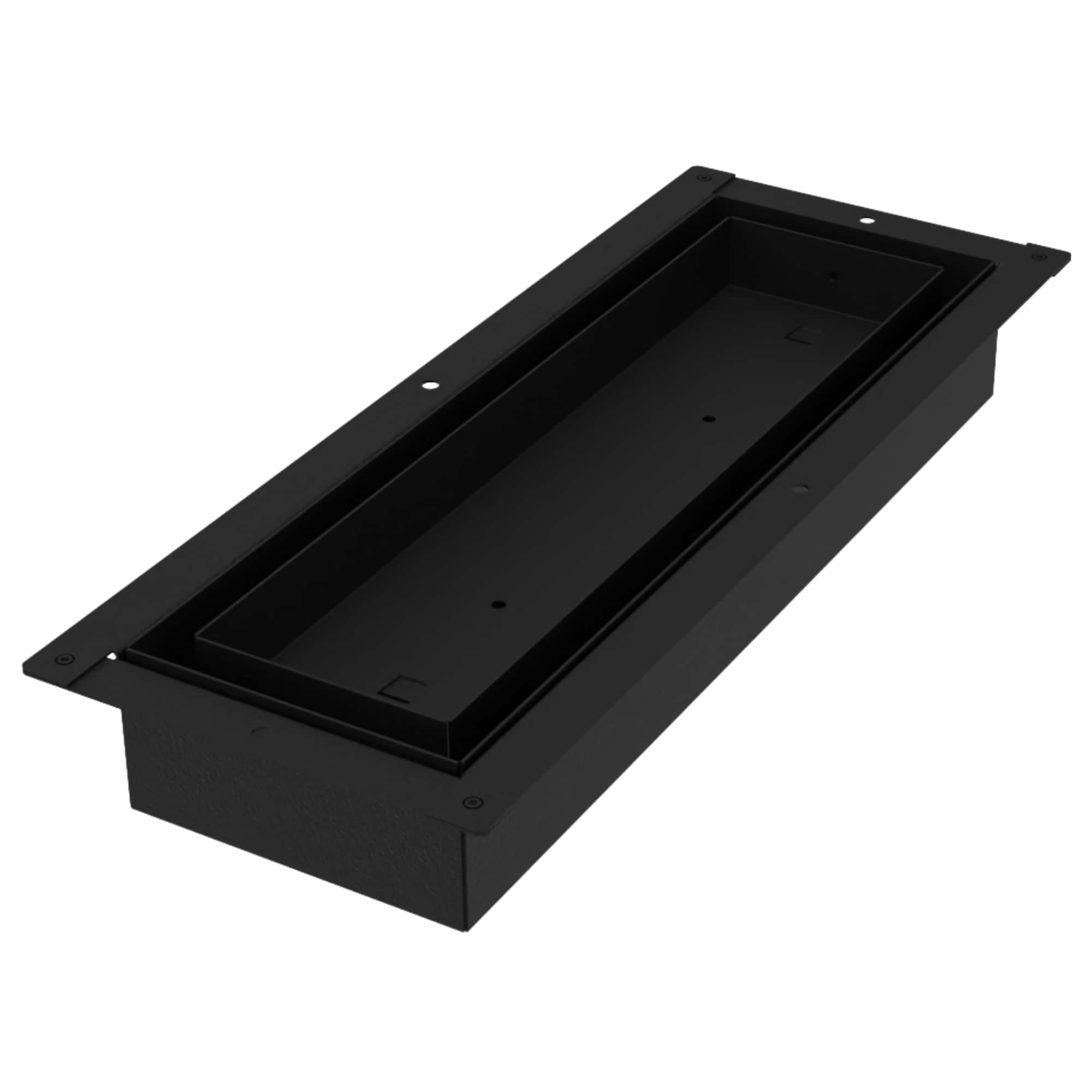Fittes 4-in x 12-in 1-way Steel Matte Black Floor Register #FLUSH4X12BLK