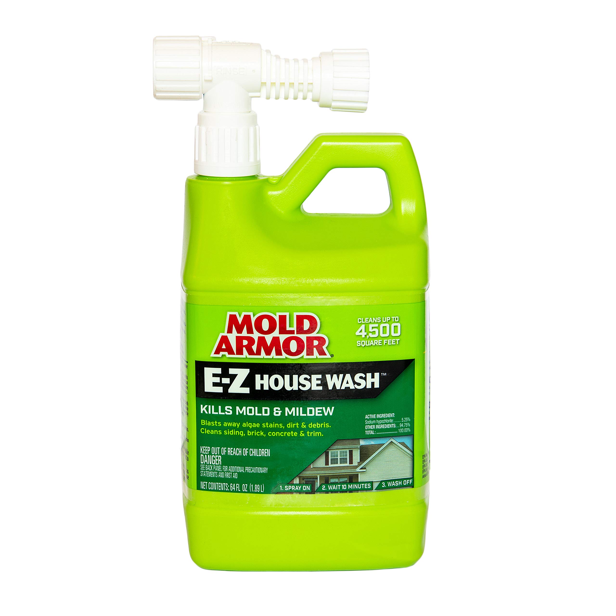 Mold Armor  64 oz E-Z House Wash - Powerful Cleaner for Brick Concrete Trim and Siding