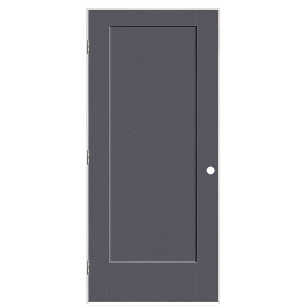Masonite 895921 36-in x 80-in Slate Solid core 1-panel Right hand Smooth Prefinished Molded composite Flat Jamb Single Prehung Interior Door