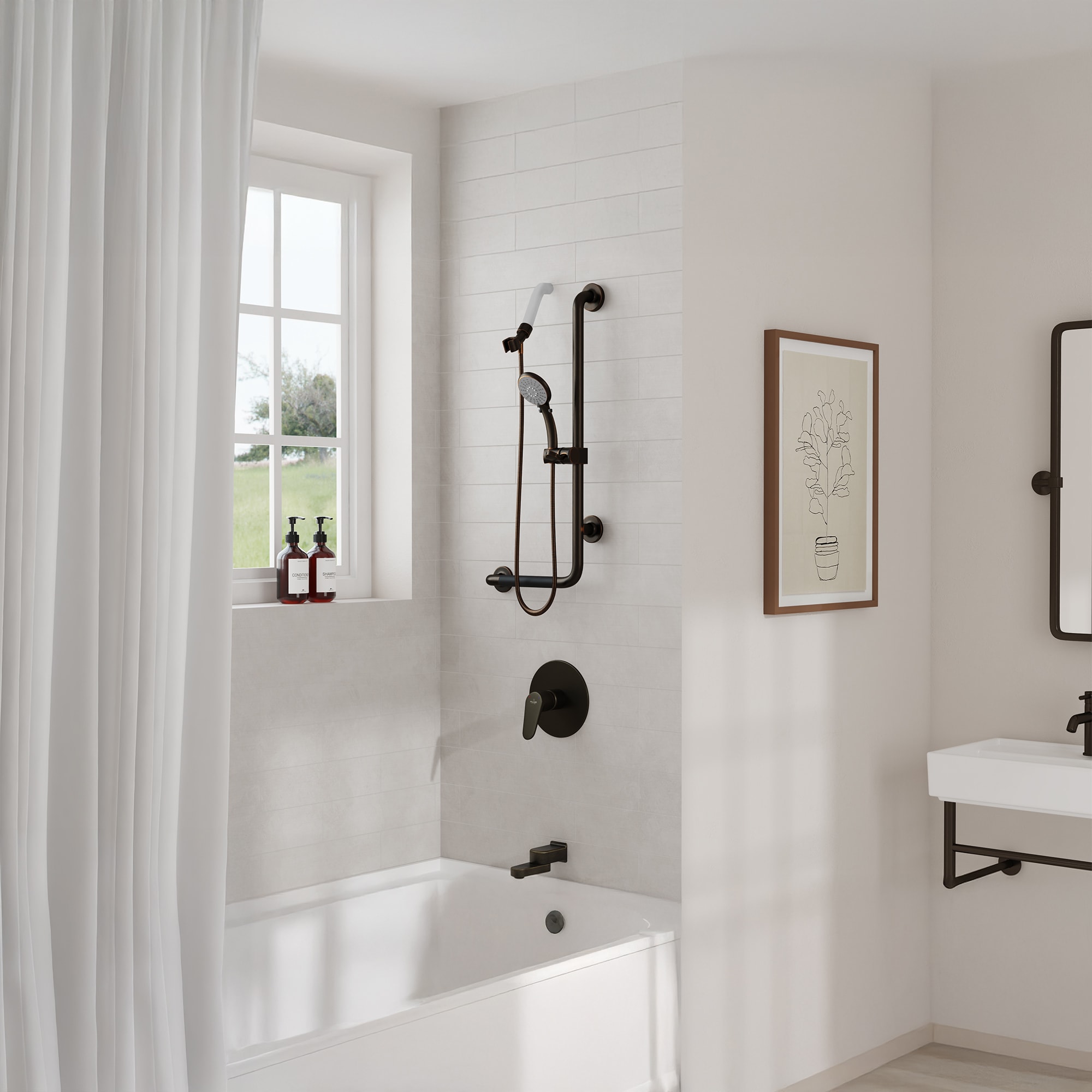 PULSE 4001R-ORB Showerhead-Bar-Panels - View #5