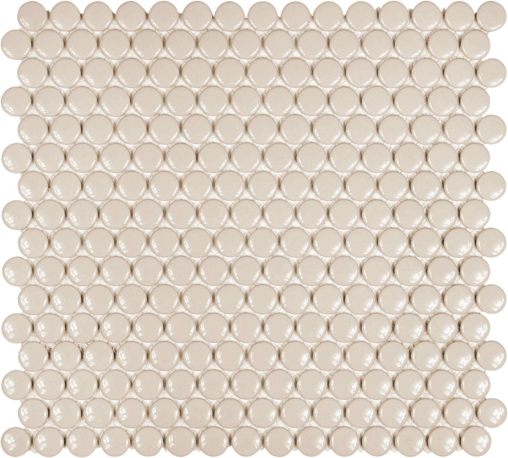 Hudson Fog Glazed 12-in x 12-in Glossy Porcelain Penny Round Floor and Wall Tile (0.9-sq. ft/ Piece) | - Satori 1001-0220-1