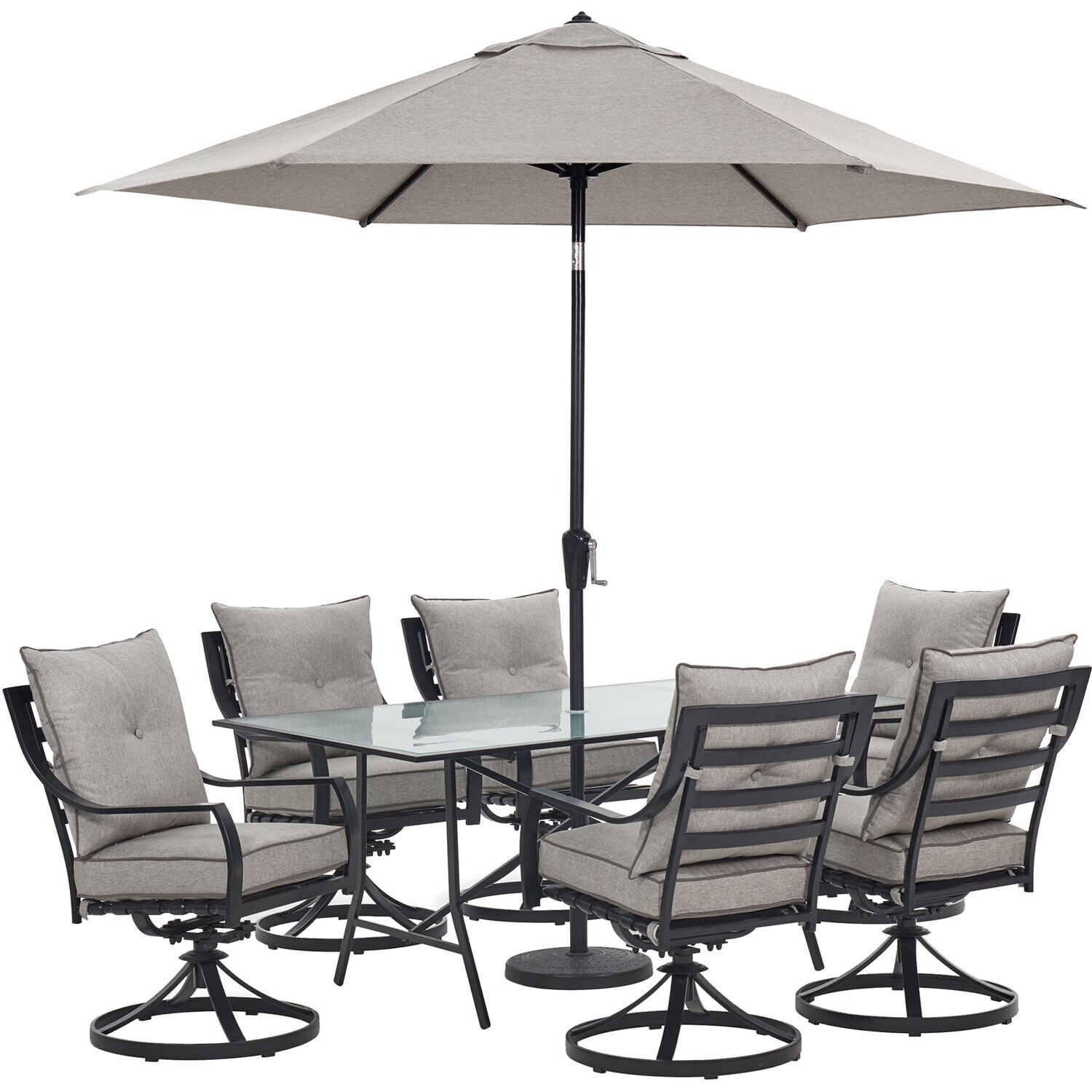 Hanover LAVDN7PCSW-SLV-SU Patio-Dining-Sets - View #2