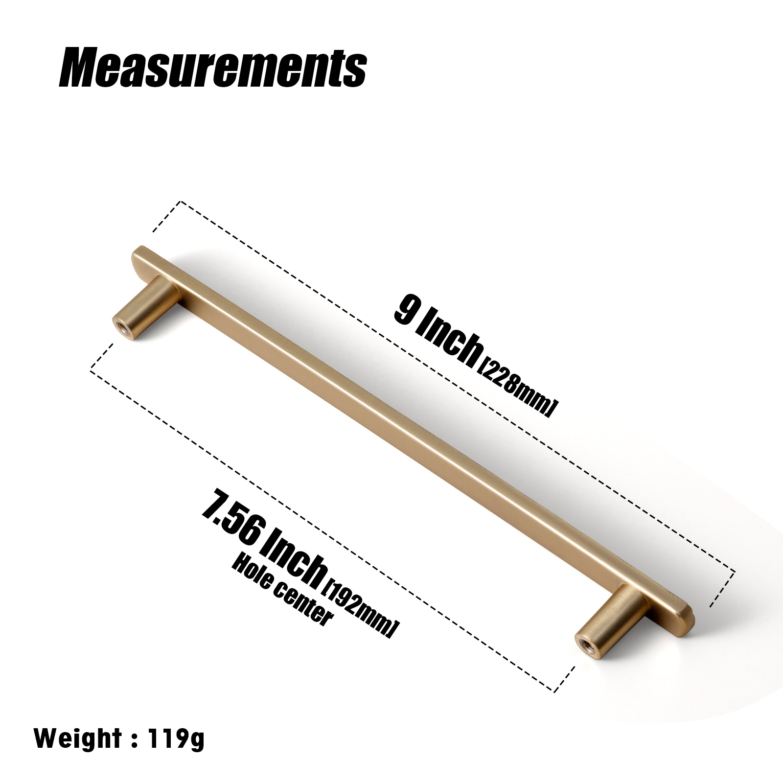 Miaokesen 9617UBR-192 Cabinet-Pulls - View #2