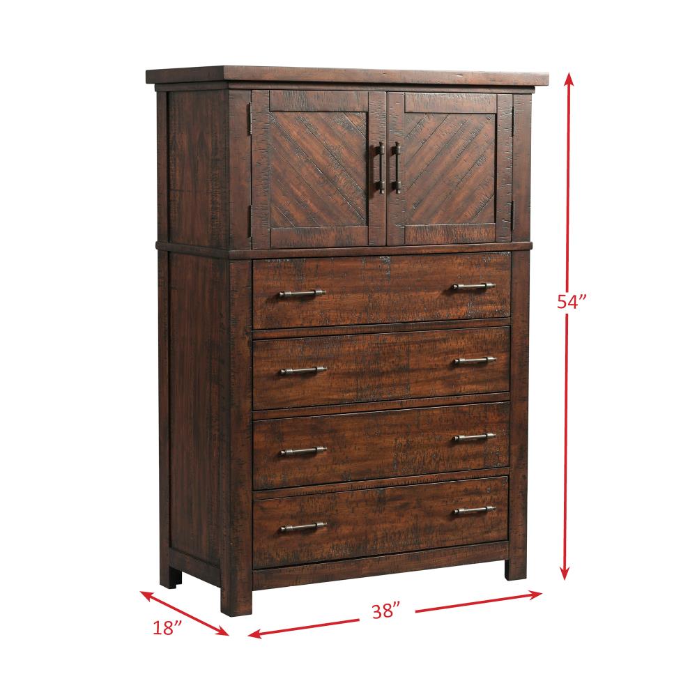 Dex Queen Walnut Brown Platform Storage 3PC Bedroom Set