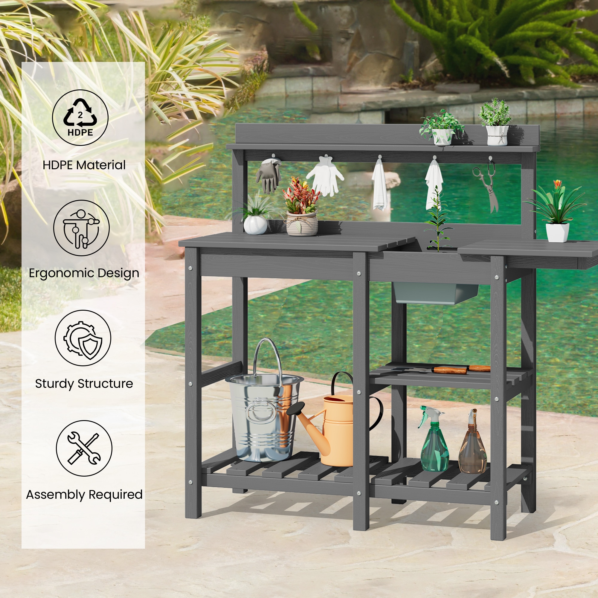 JEAREY PEYYGZT-GY Potting-Benches - View #4