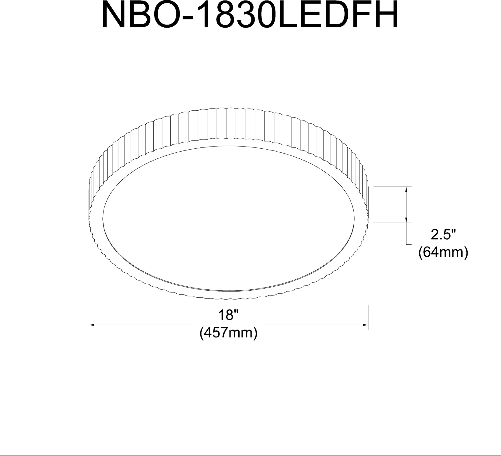 Dainolite NBO-1830LEDFH-MW flushmounts - View #3