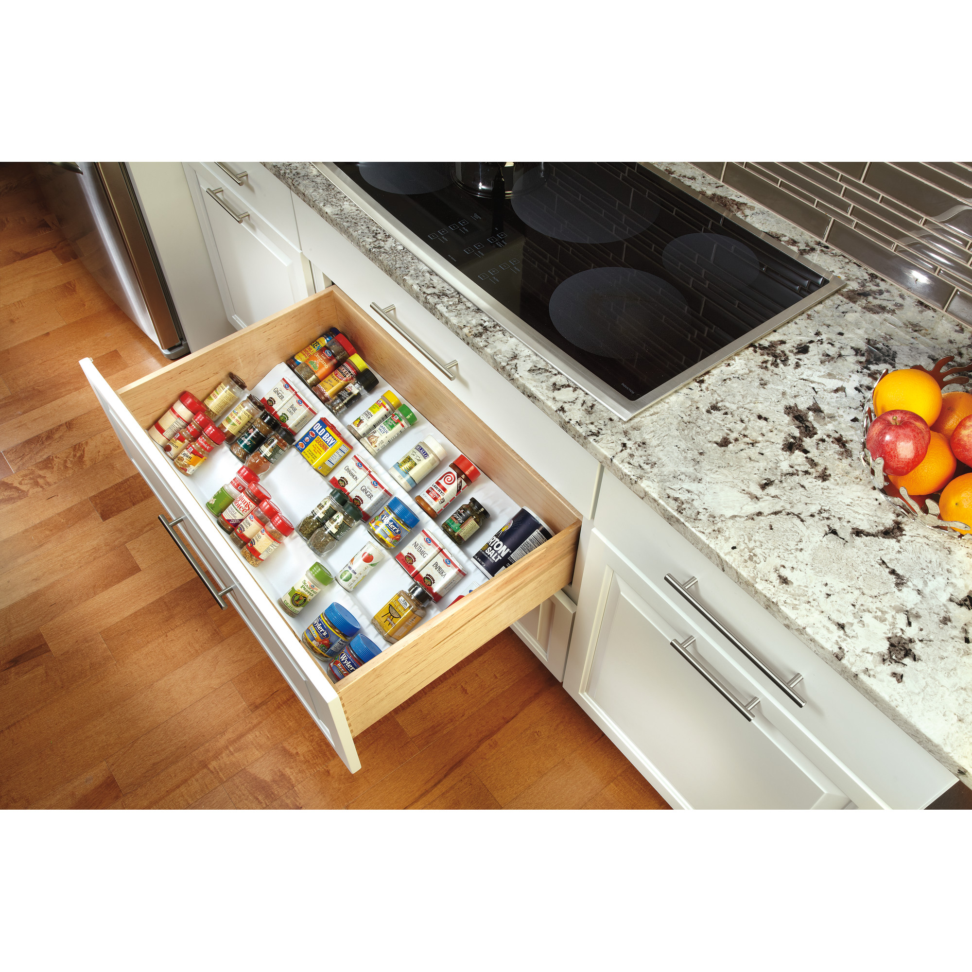 Plastic spice rack for kitchen online cabinets