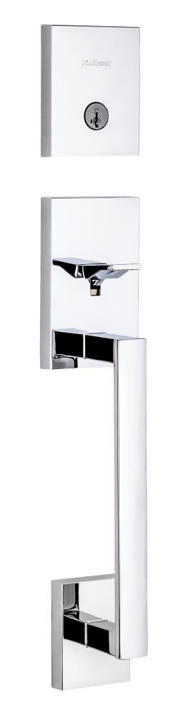 Kwikset 818SCELIP-26S.STRKP Signature Series Bright Chrome Single-Cylinder Deadbolt Entry door exterior handle with and SmartKey