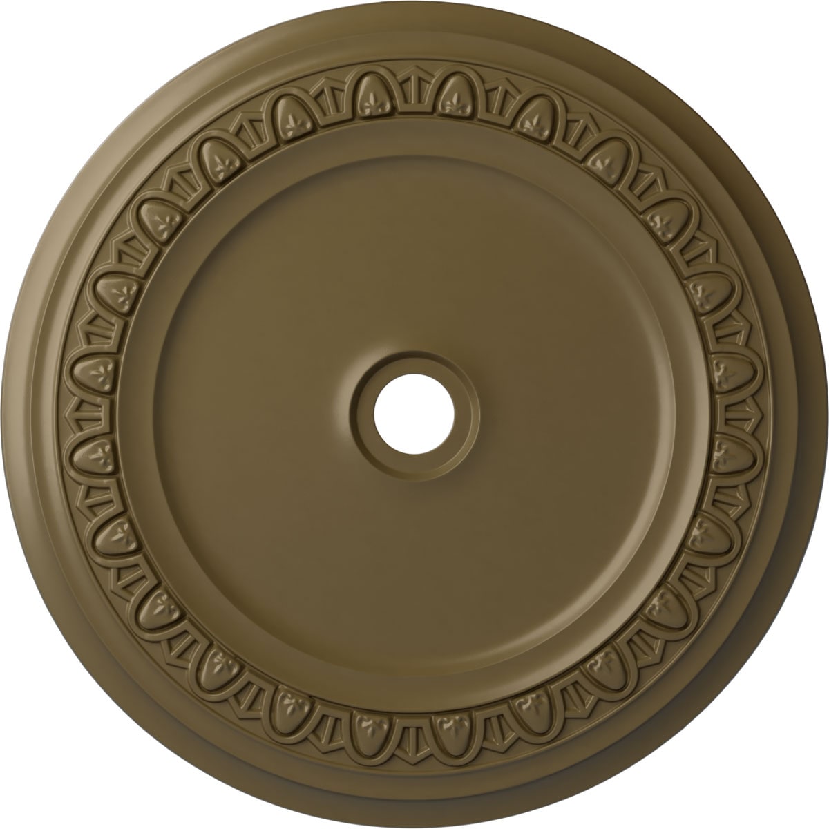 Ekena Millwork CM41CAMMF Caputo 41-in W x 41-in L Painted Mississippi Mud Polyurethane Whole Ceiling Medallion