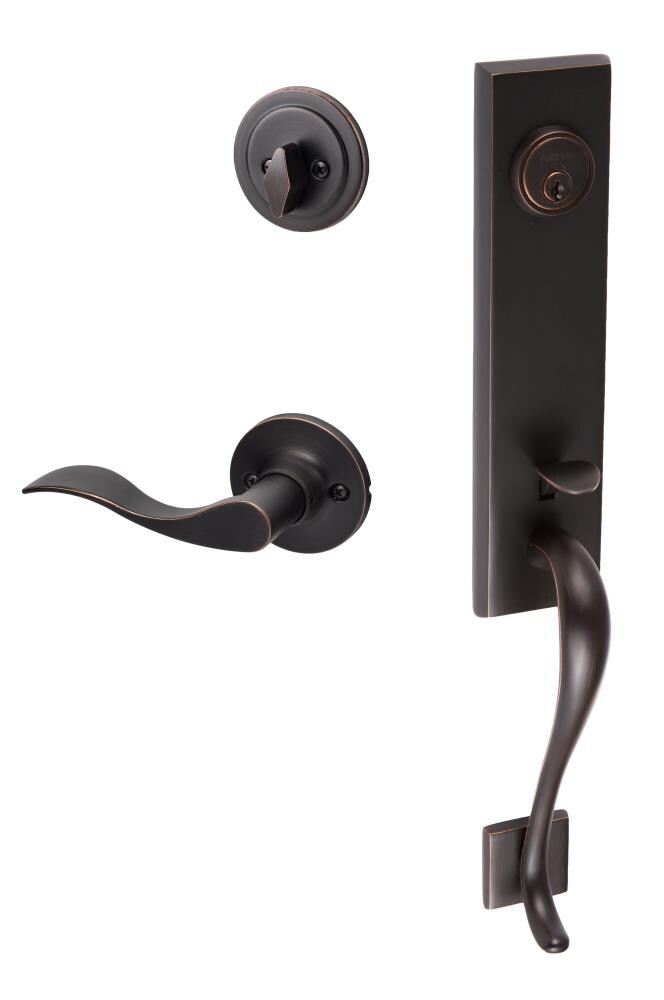 Sure-Loc Hardware SL507-SB-LH 11P Sure-Loc Door Hardware Solitude Vintage Bronze Single-Cylinder Deadbolt Keyed Entry Door Handleset with Balboa Lever