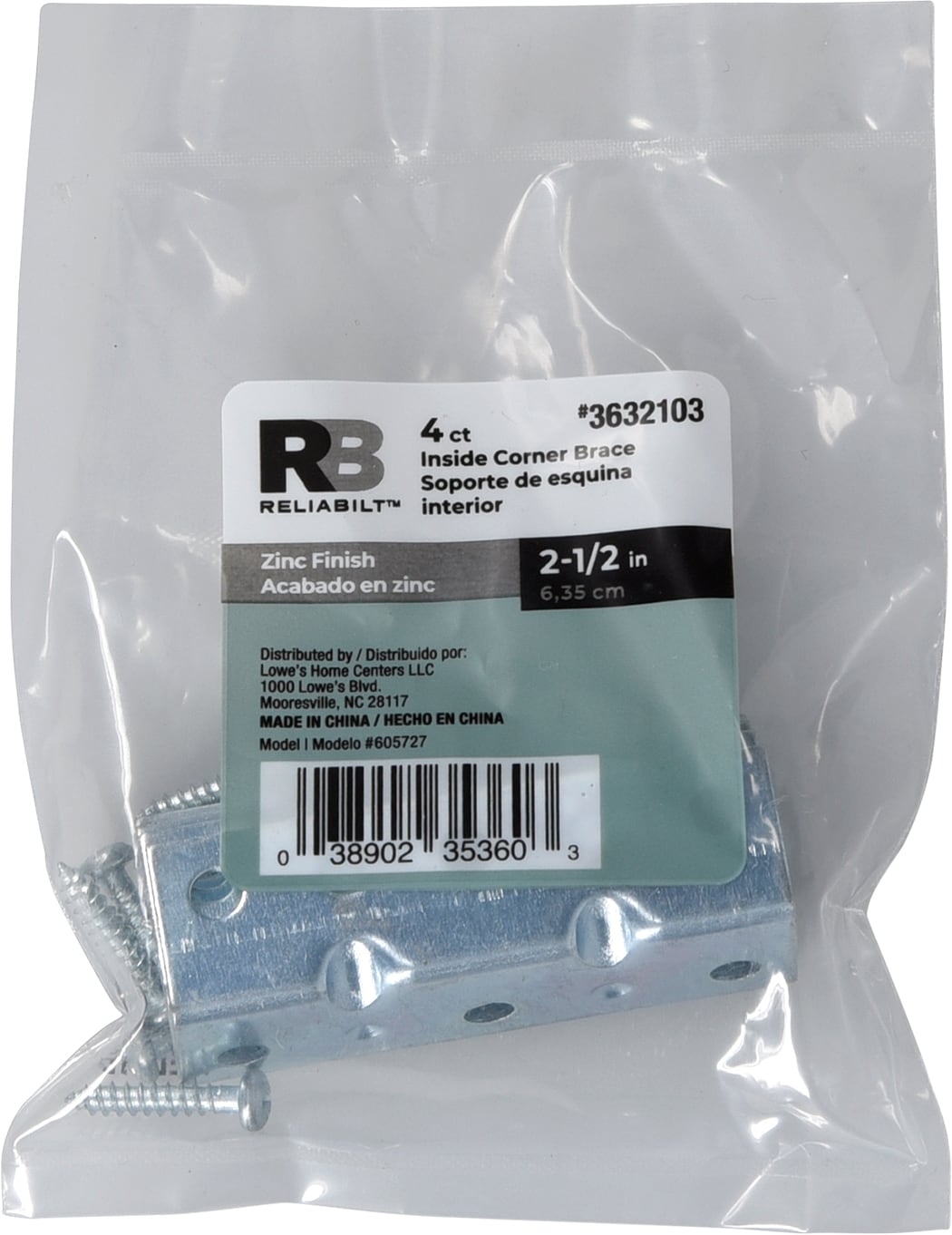 RELIABILT 605727 Mending-Plates-Brackets-Braces - View #3