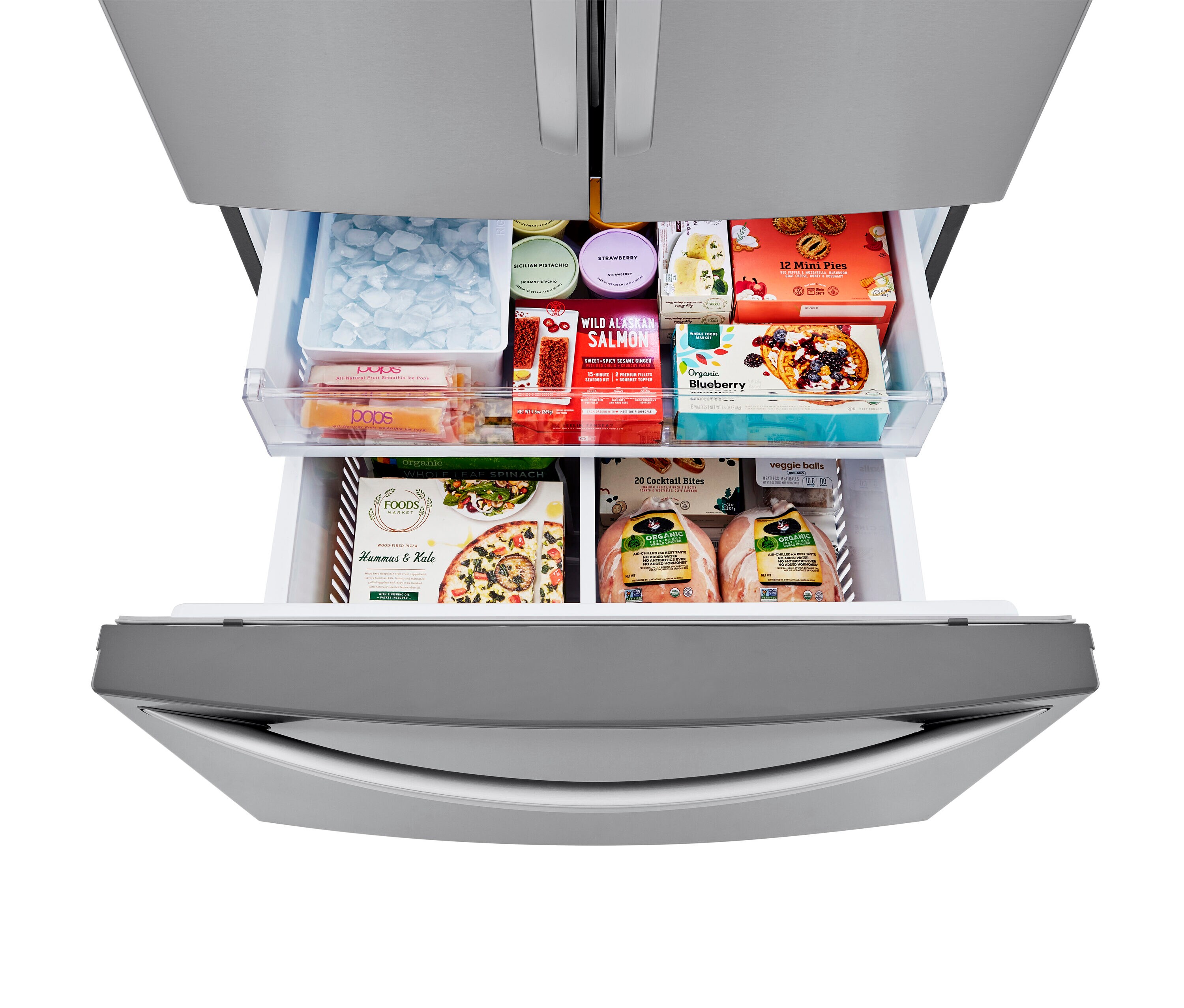 LG 27.7-cu ft Smart French Door Refrigerator with Ice Maker, Water and Ice Dispenser (Fingerprint Resistant) ENERGY STAR
