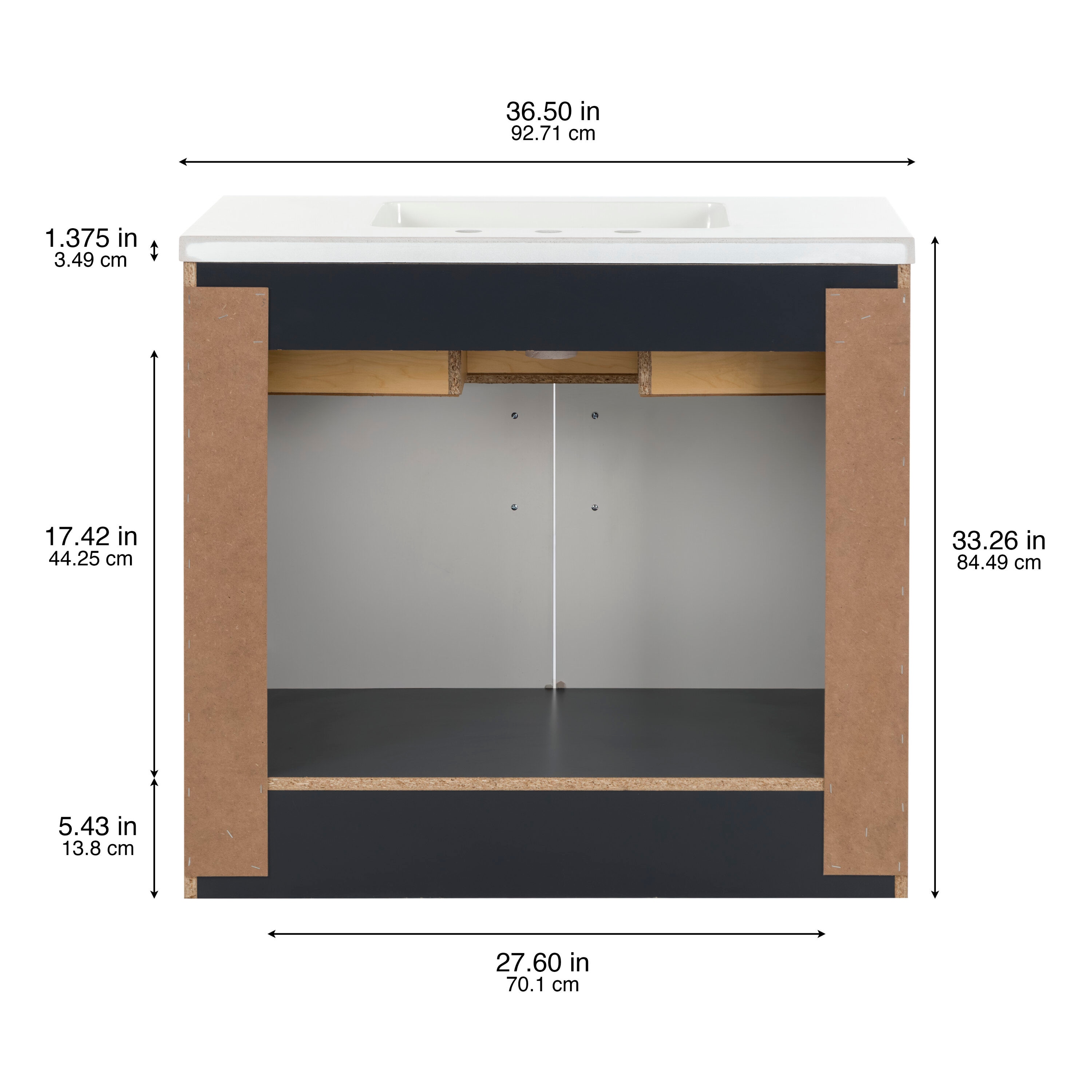 Style Selections LW24W36P2-DB Bath-Vanity-Combo - View #5