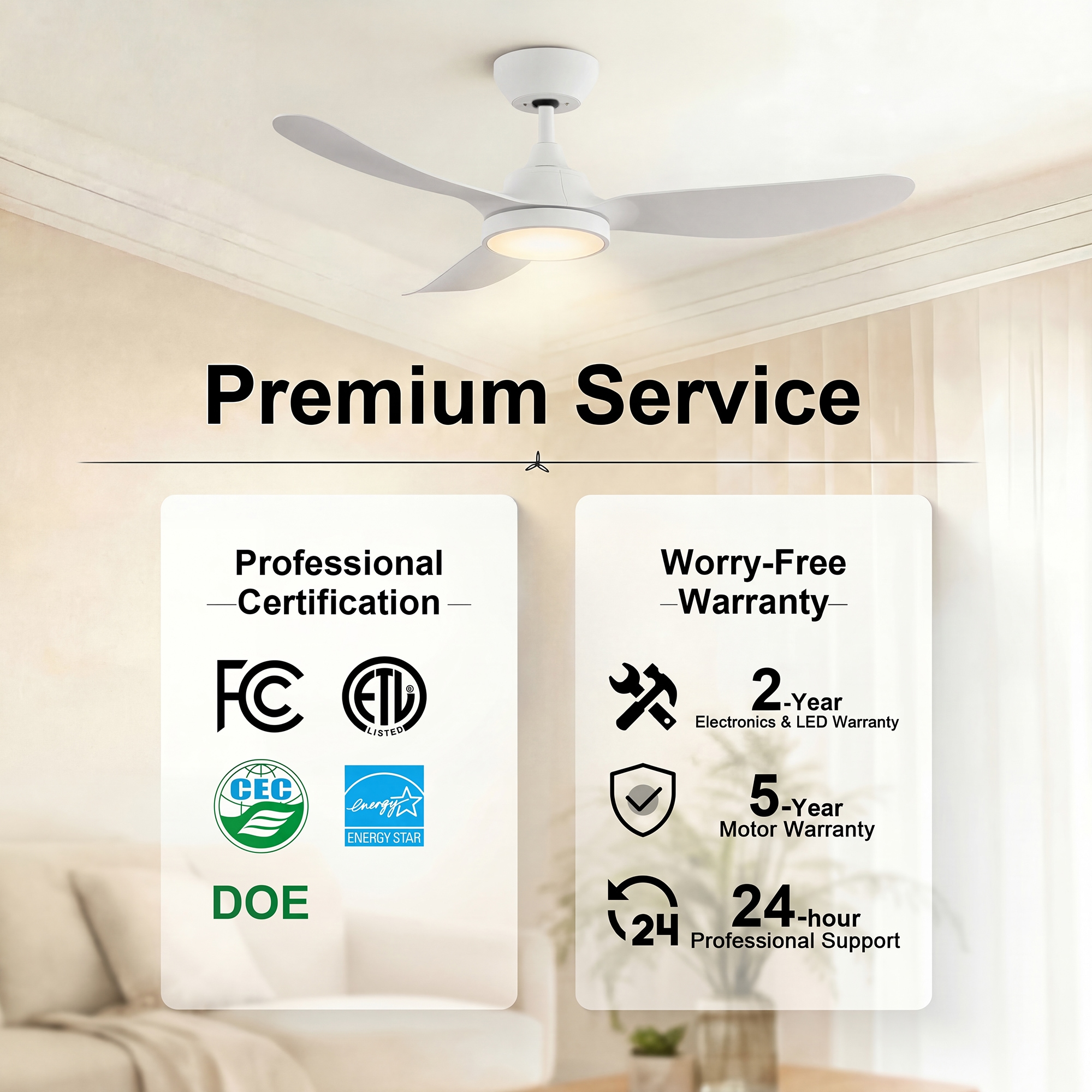 GreenEver CFL-0007-WH Ceiling-Fans - View #11