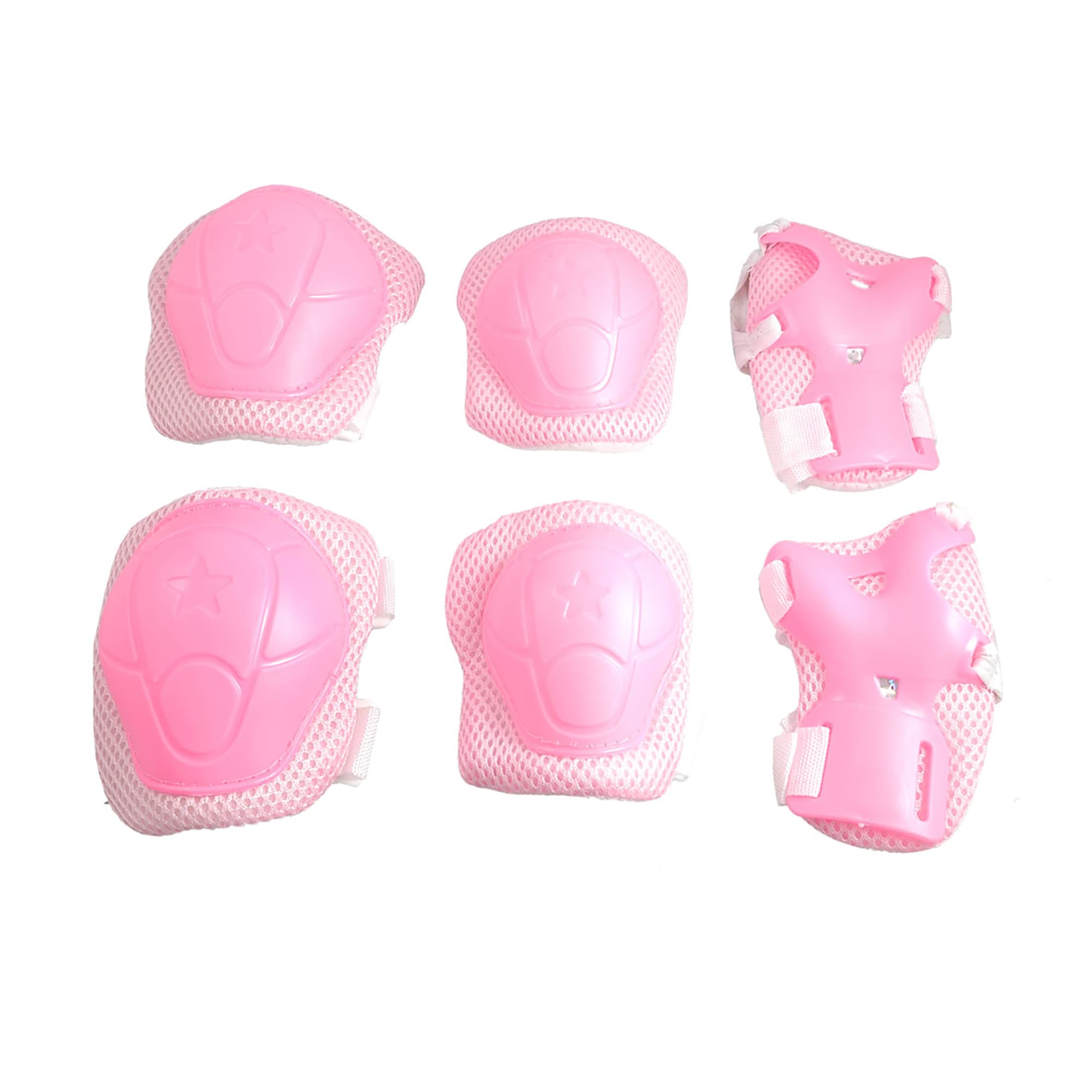 Unique Bargains Elastic Band Detachable Closure Wrist Elbow Knee port Brace Set Pink