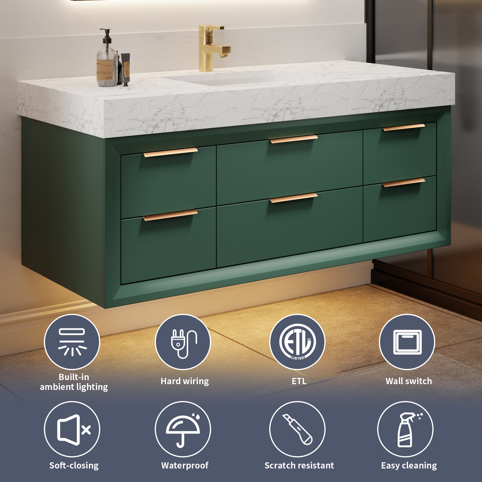 ExBrite XB4821V9GN Bath-Vanity-Combo - View #5