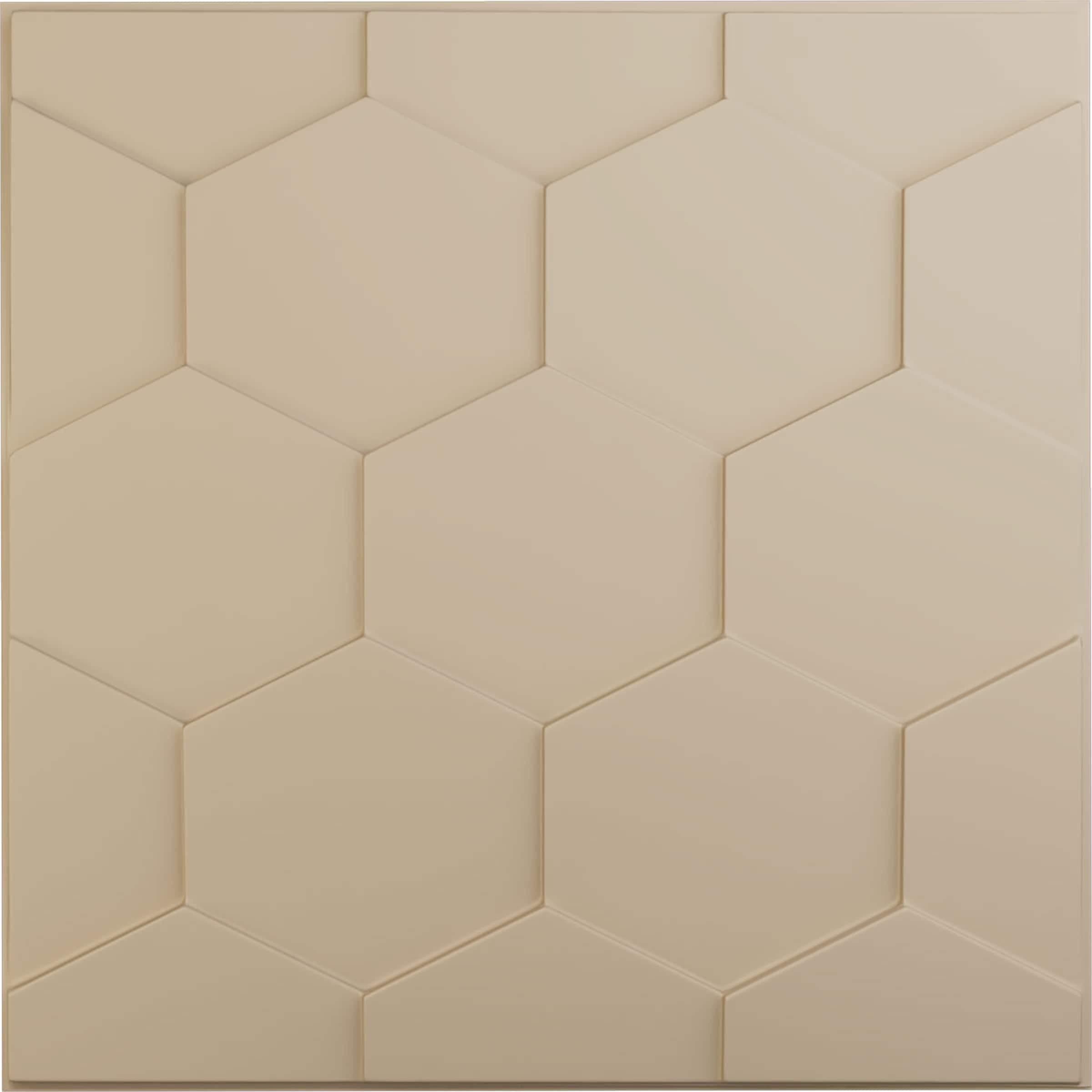 Ekena Millwork WP20X20HBGBE-CASE-12 19-5/8-in x 19-5/8-in Embossed UltraCover Satin Smokey Beige PVC Wall Panel 12 -Pack