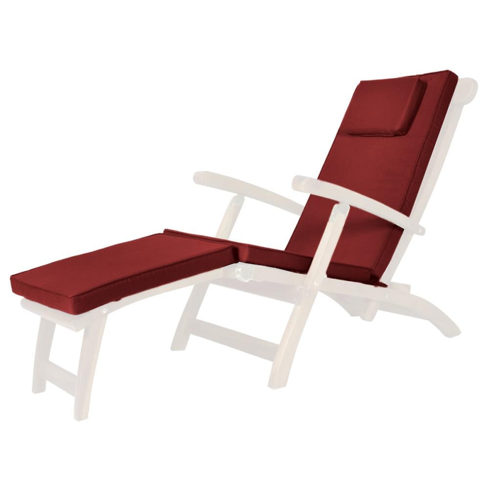 All Things Cedar 31-in X 18.5-in Red Patio Chaise Lounge Chair Cushion ...