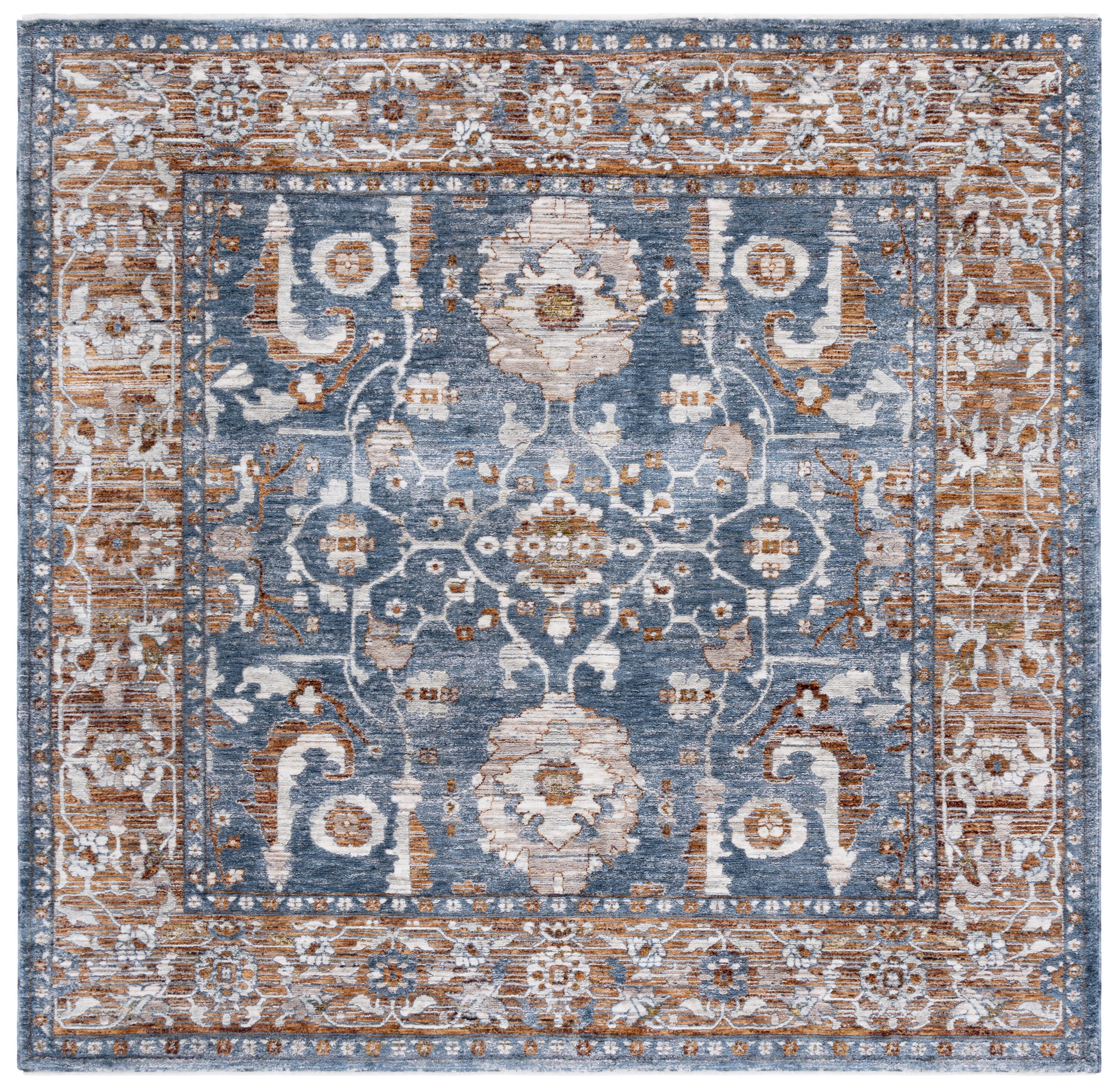 Heirloom  720M Blue/Rust 6 X 6 Area Rug