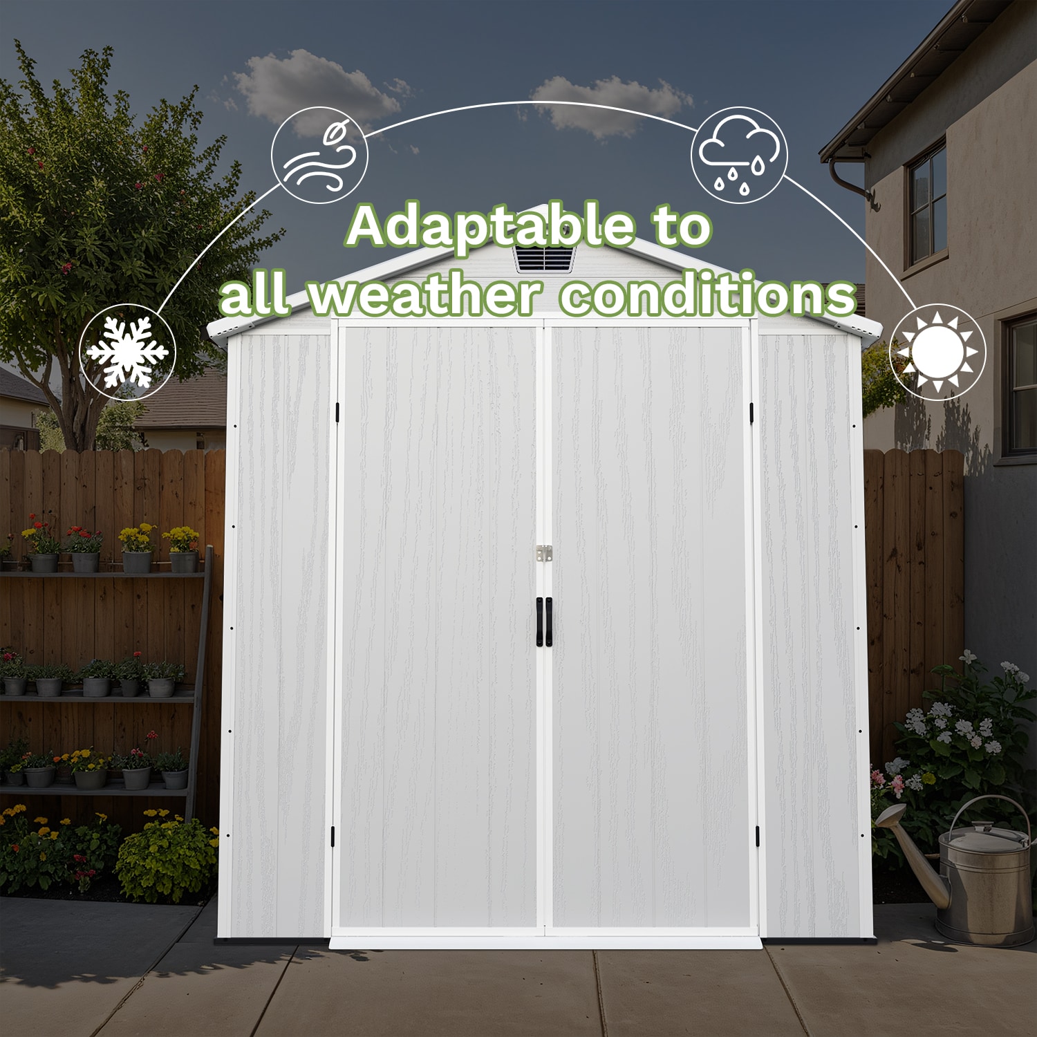 Patiowell WES-EN68-4WT Vinyl-Resin-Storage-Buildings - View #5