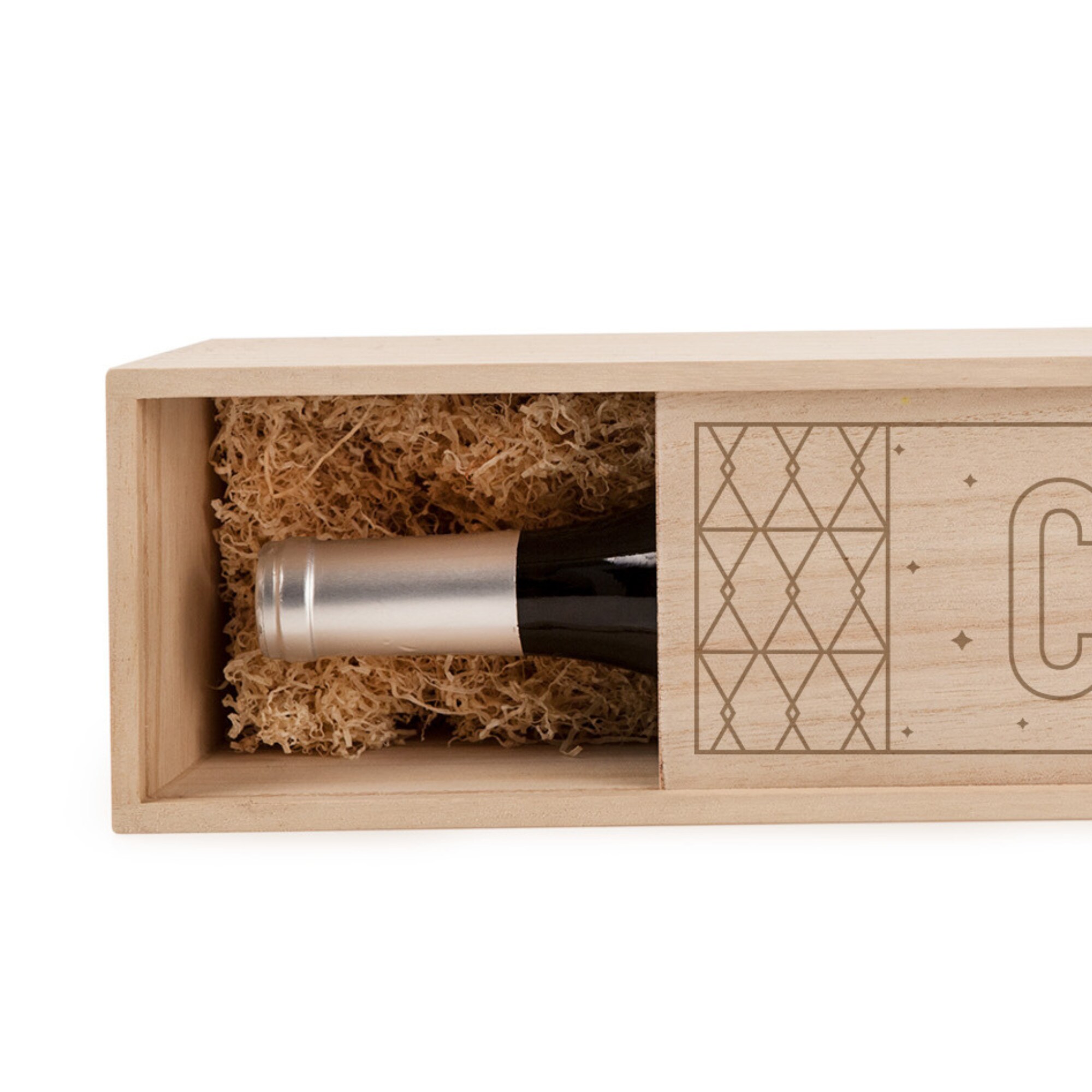 TRUE Cheers Single Bottle Paulownia Wood Wine Box in the Barware ...
