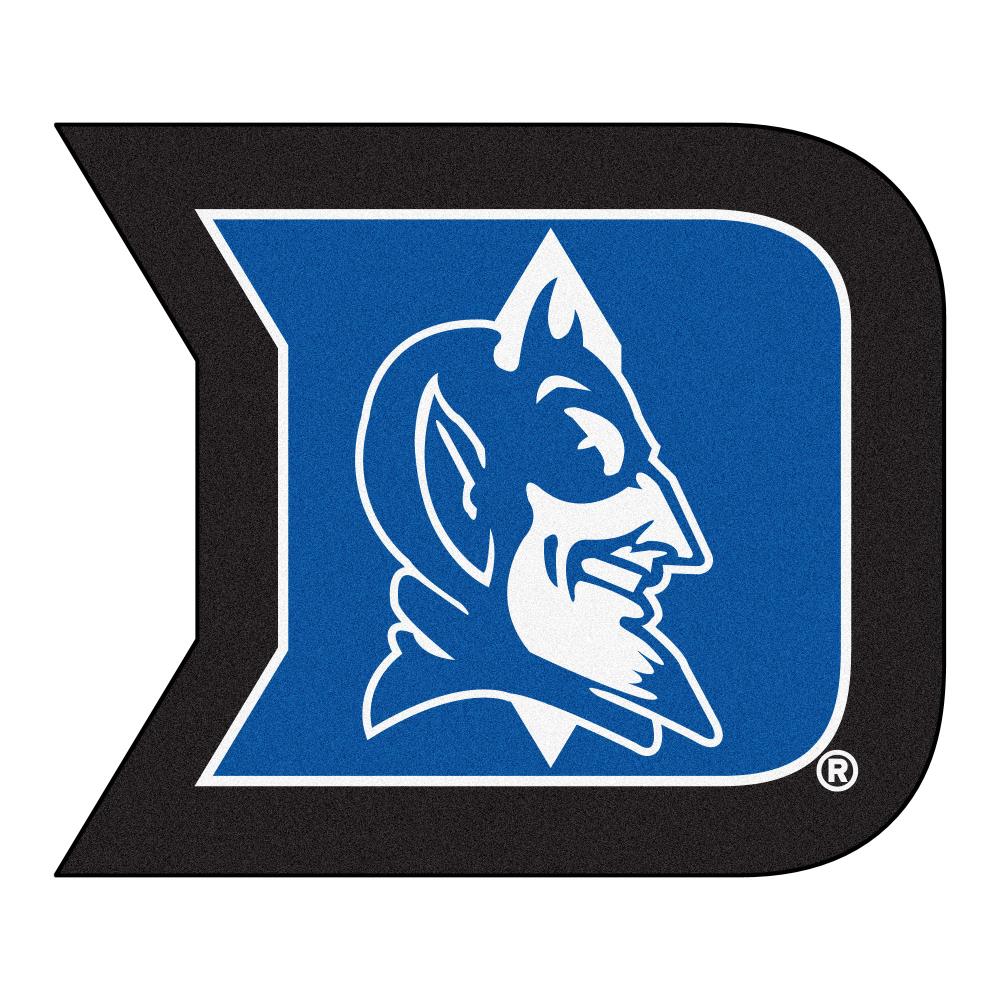 FANMATS Duke Blue Devils NCAA Mascot Mat 3 x 3 Blue Irregular Indoor ...