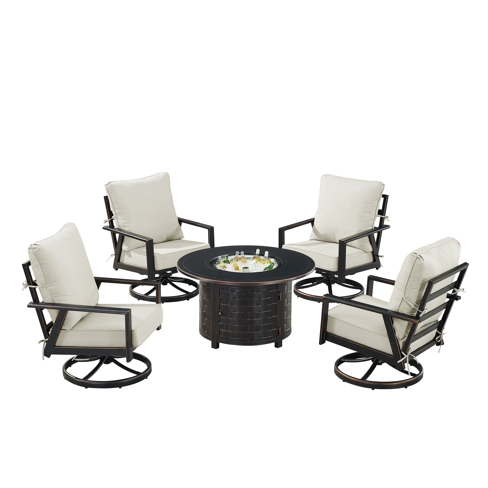 Oakland Living LUX4CHRICOLGCUIBA Patio-Conversation-Sets - View #4