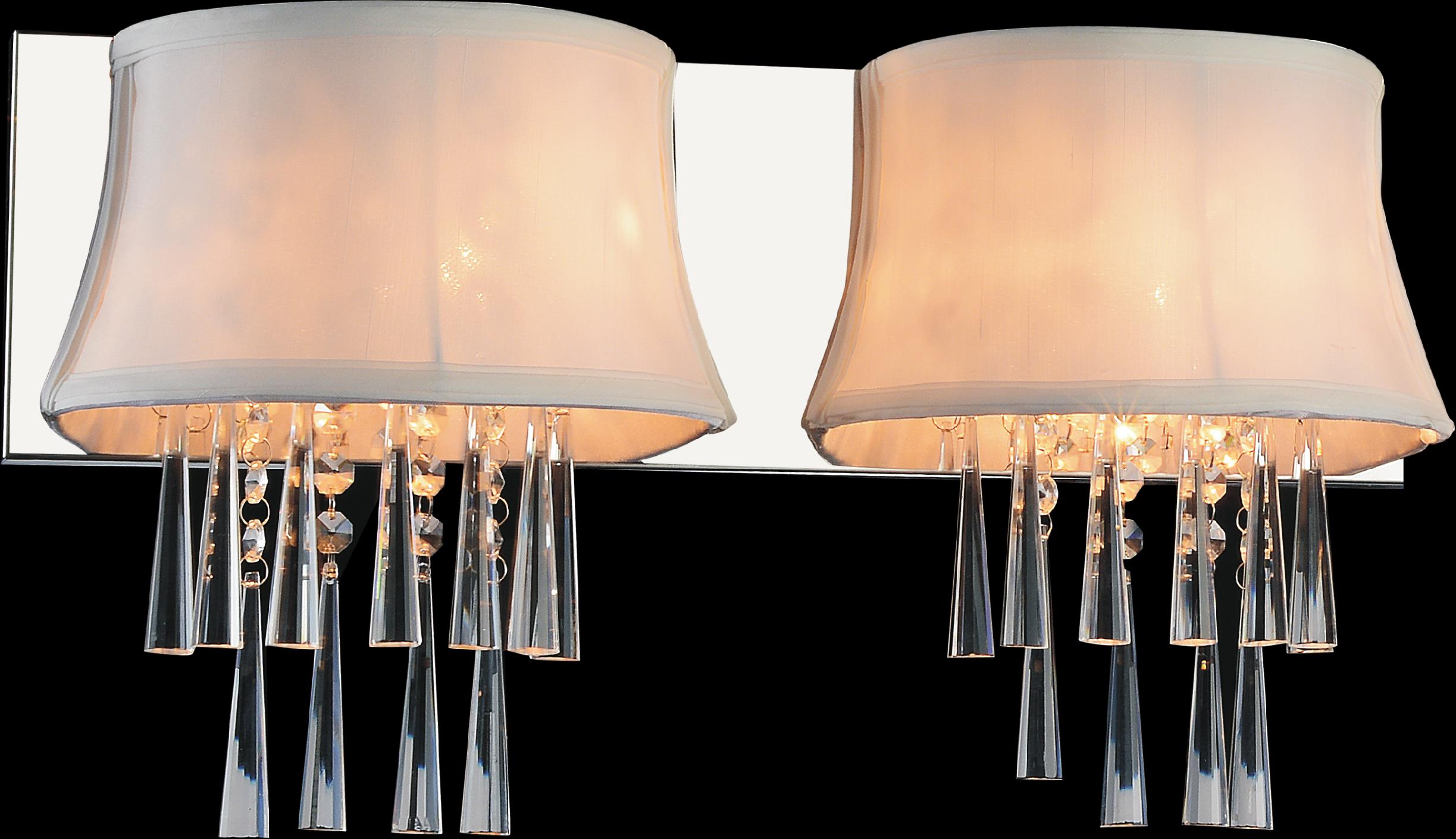 CWI Lighting 5532W21C-2 (WHITE) Audrey 21-in 2-Light Chrome LED Traditional Vanity Light