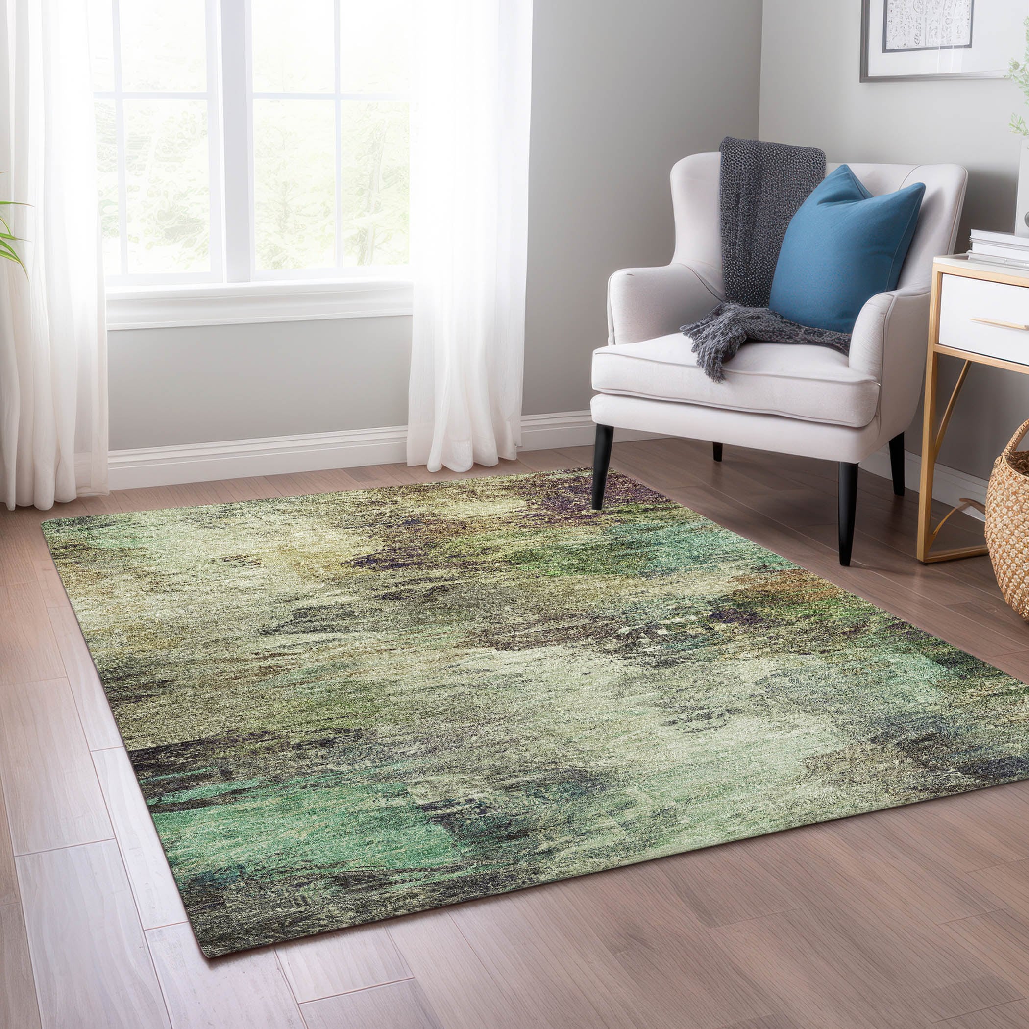 Addison Rugs ACN592BG30X46 Chantille ACN592BG 2 x 3 (ft) Polyester Beige Rectangular Indoor/Outdoor Geometric Machine washable Area rug