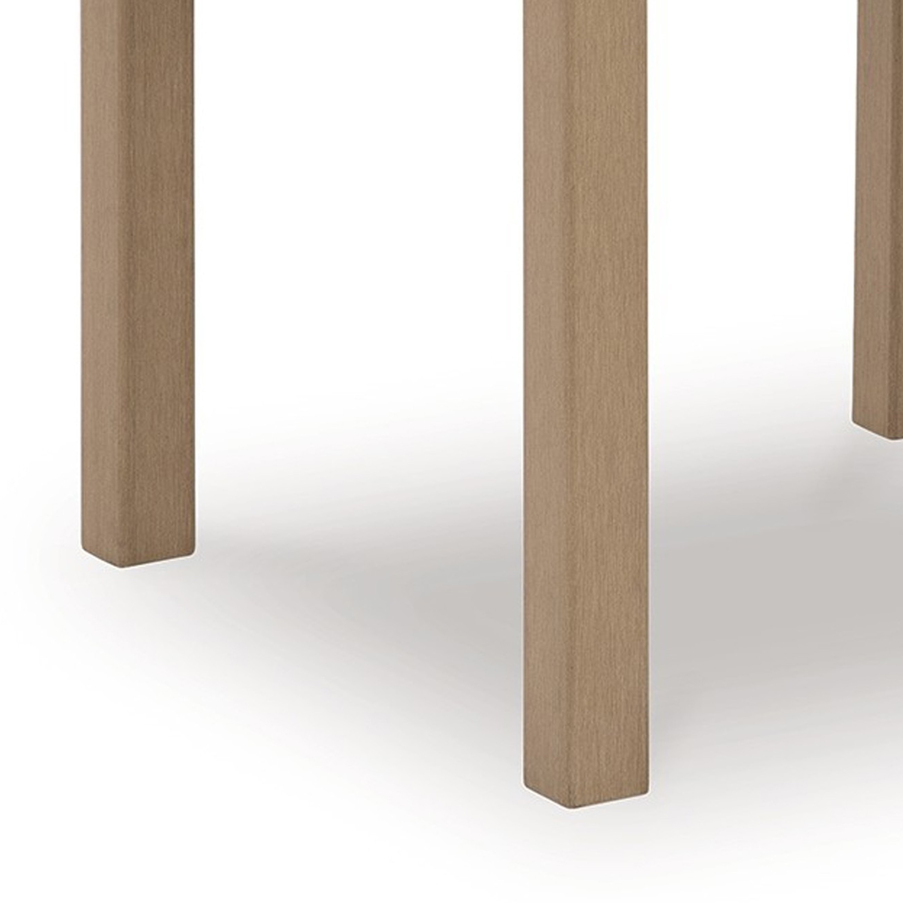 Beige Weatherwood Resin Square Outdoor End Table