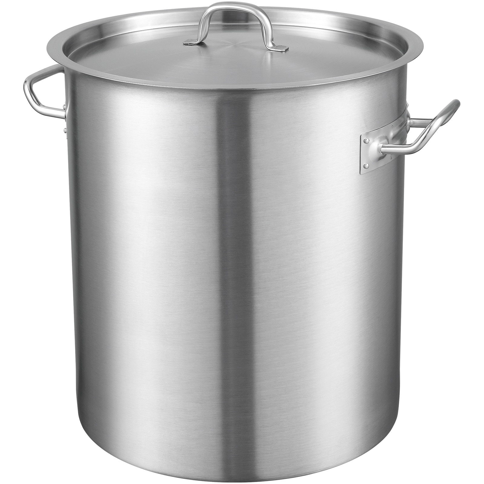 Tinyhomie - Silver 42QT Large Commercial Stainless Steel Stockpot With Lid Handle