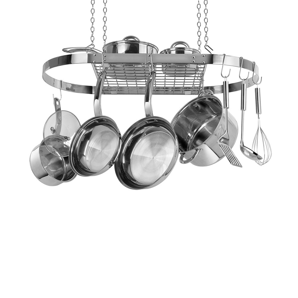 The Clean Store Contemporary Metal Pot and Pan Holder - Stainless