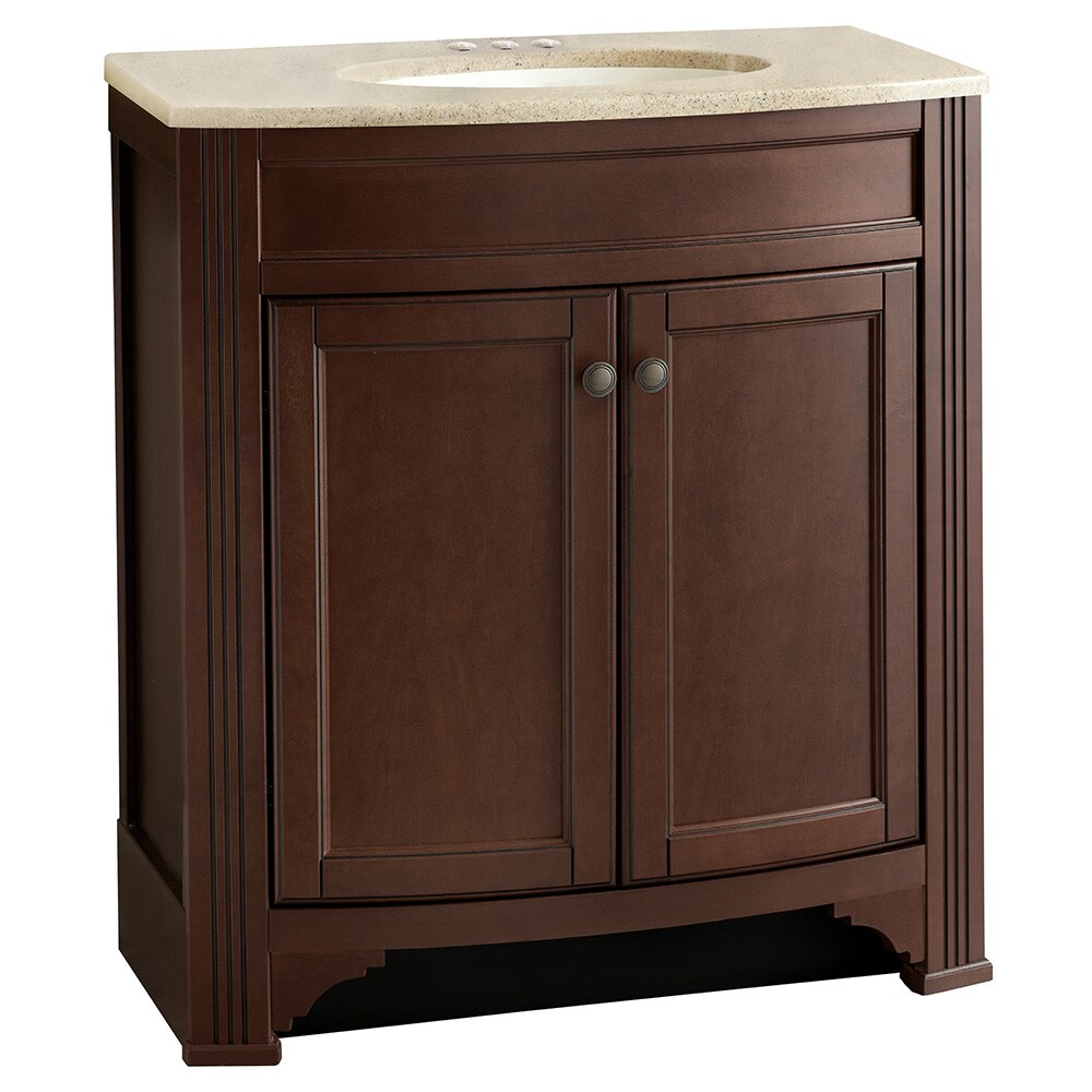 Style Selections Delyse 30 In Auburn Single Sink Bathroom Vanity With