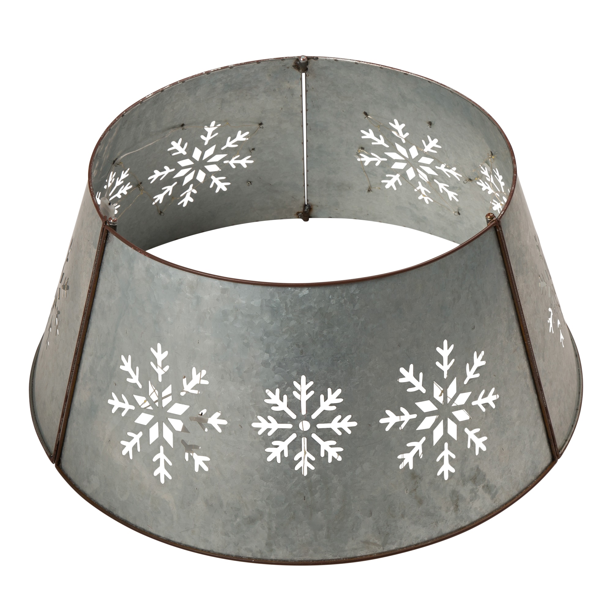 Silver Snowflake Christmas Tree Skirts & Collars At Lowes.com