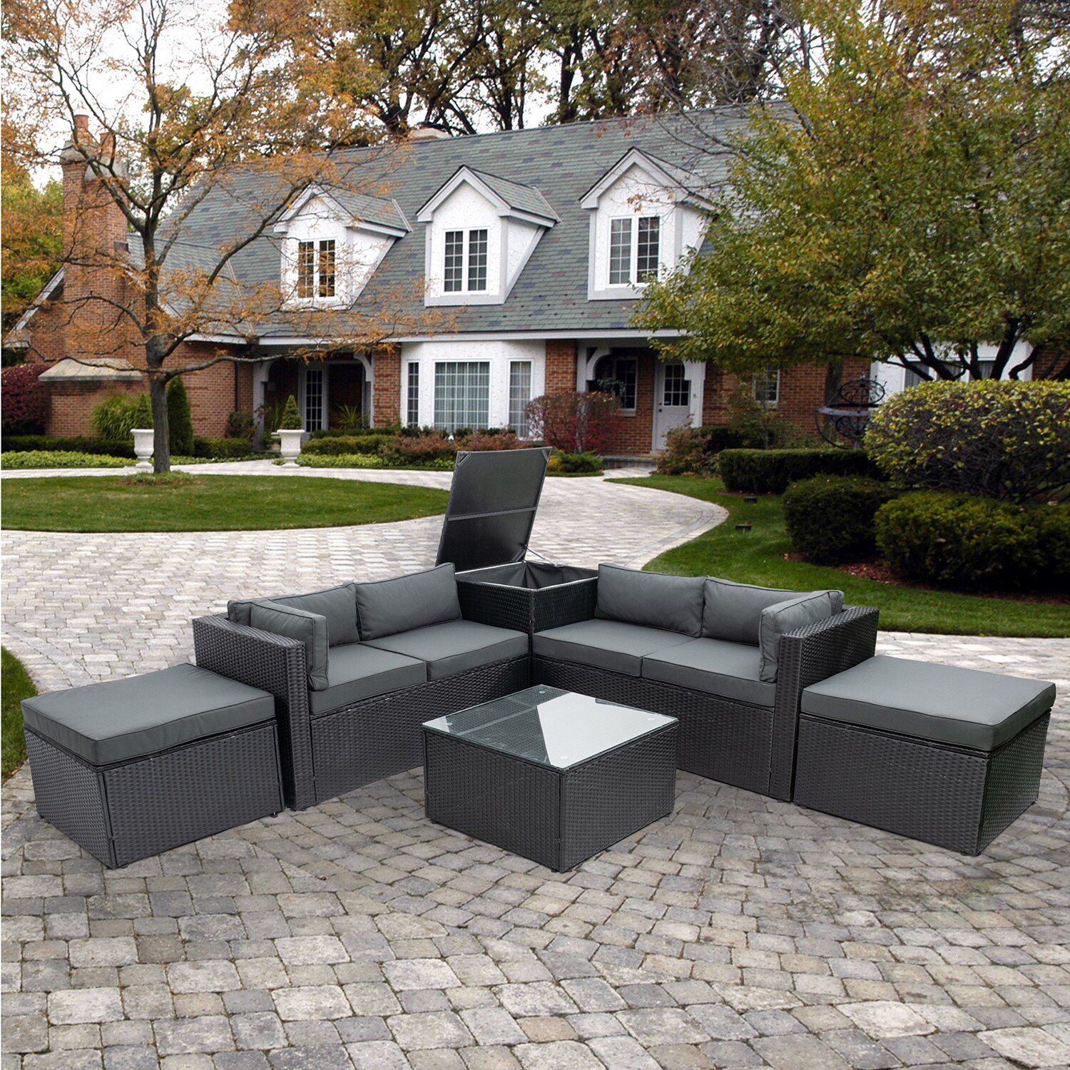 SINOFURN SYA710005GY Patio-Conversation-Sets - View #6