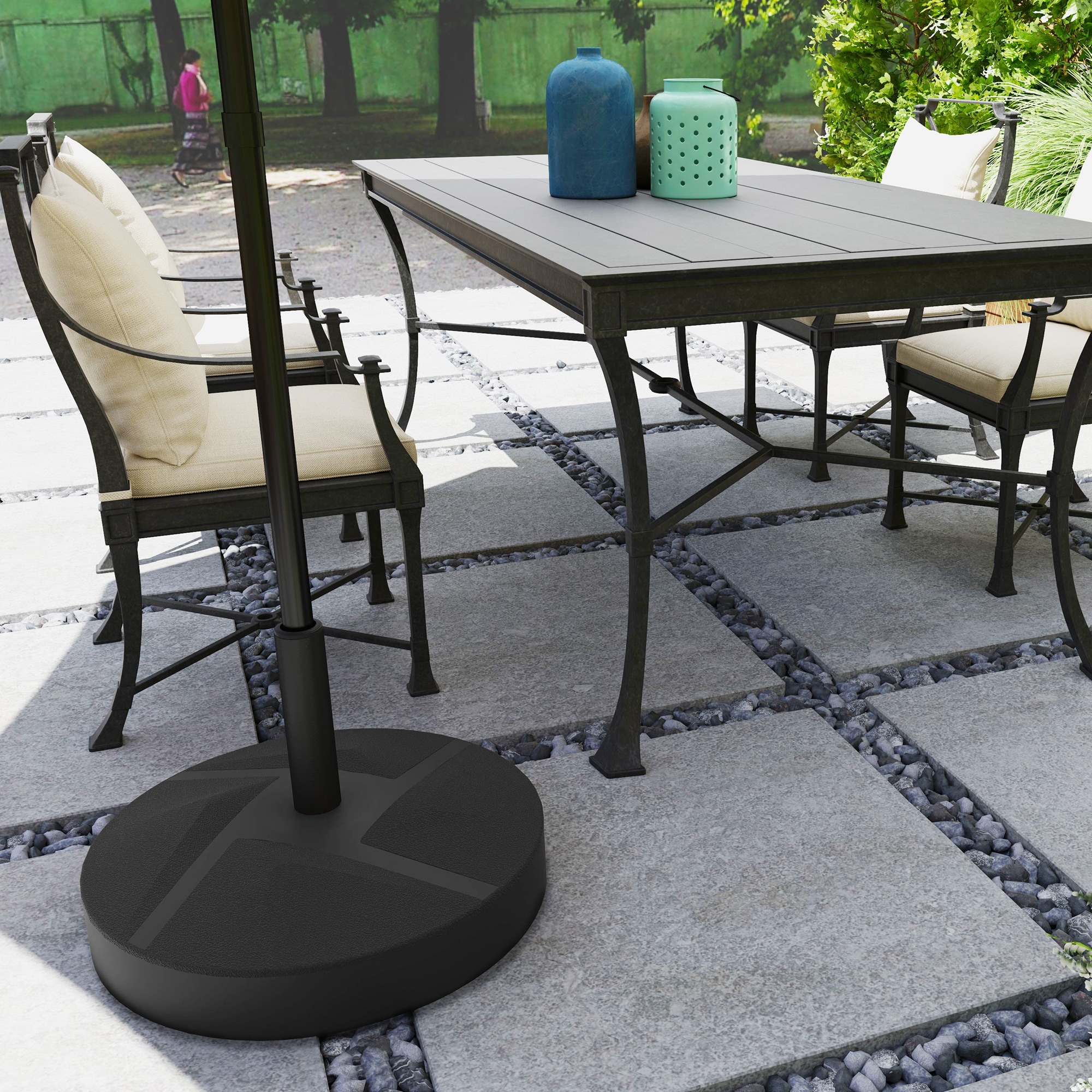 Outsunny 84D-401V00BK Umbrella-Bases - View #5