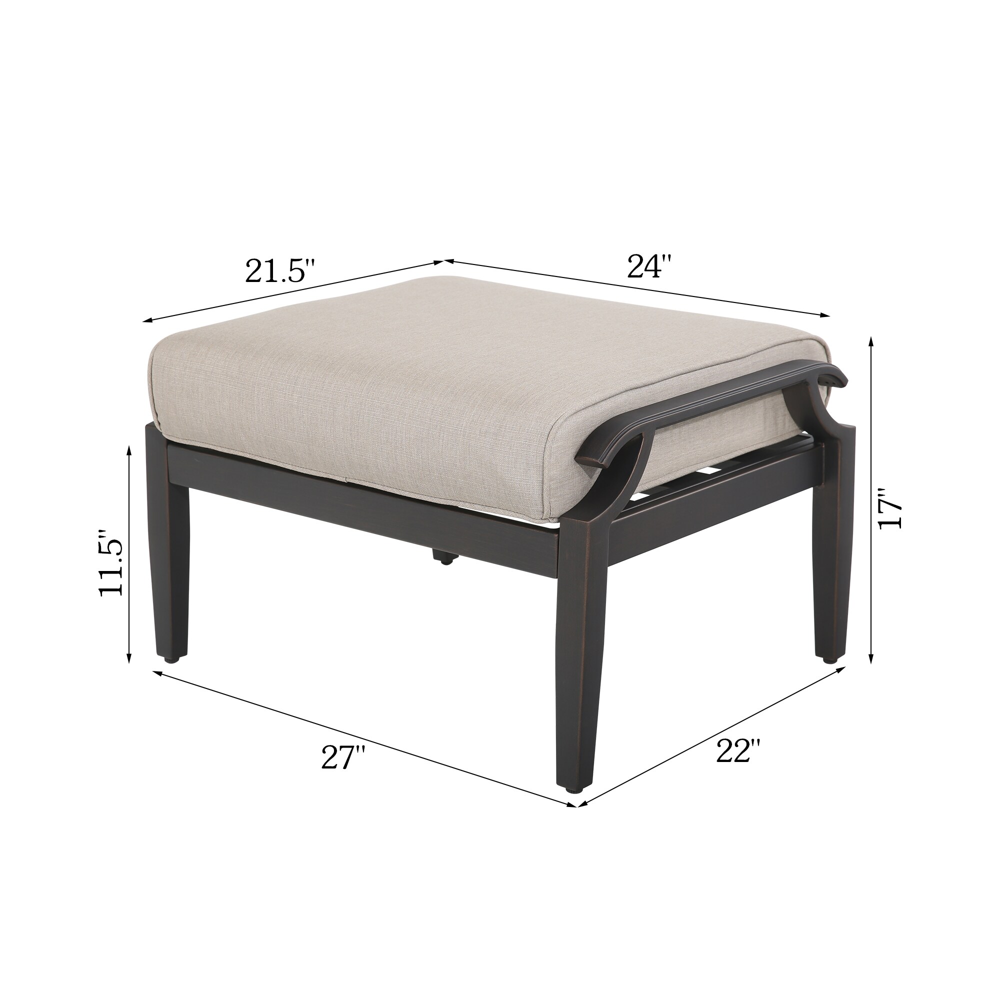 PEAK HOME FURNISHINGS 970465 Stools-Ottomans - View #3