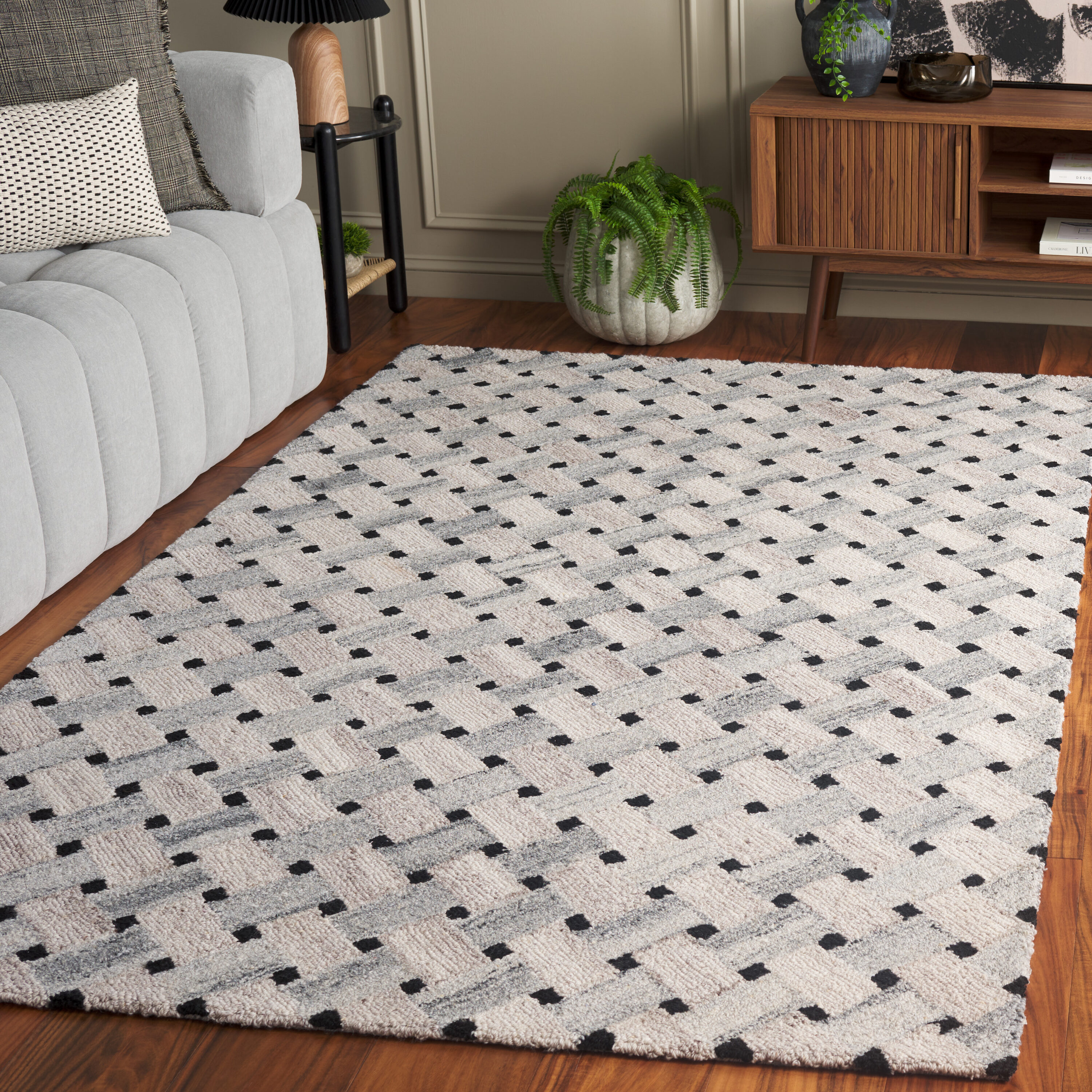  Genre 302 Gray/Brown Contemporary 5ft x 8ft Medium Rectangle Rug