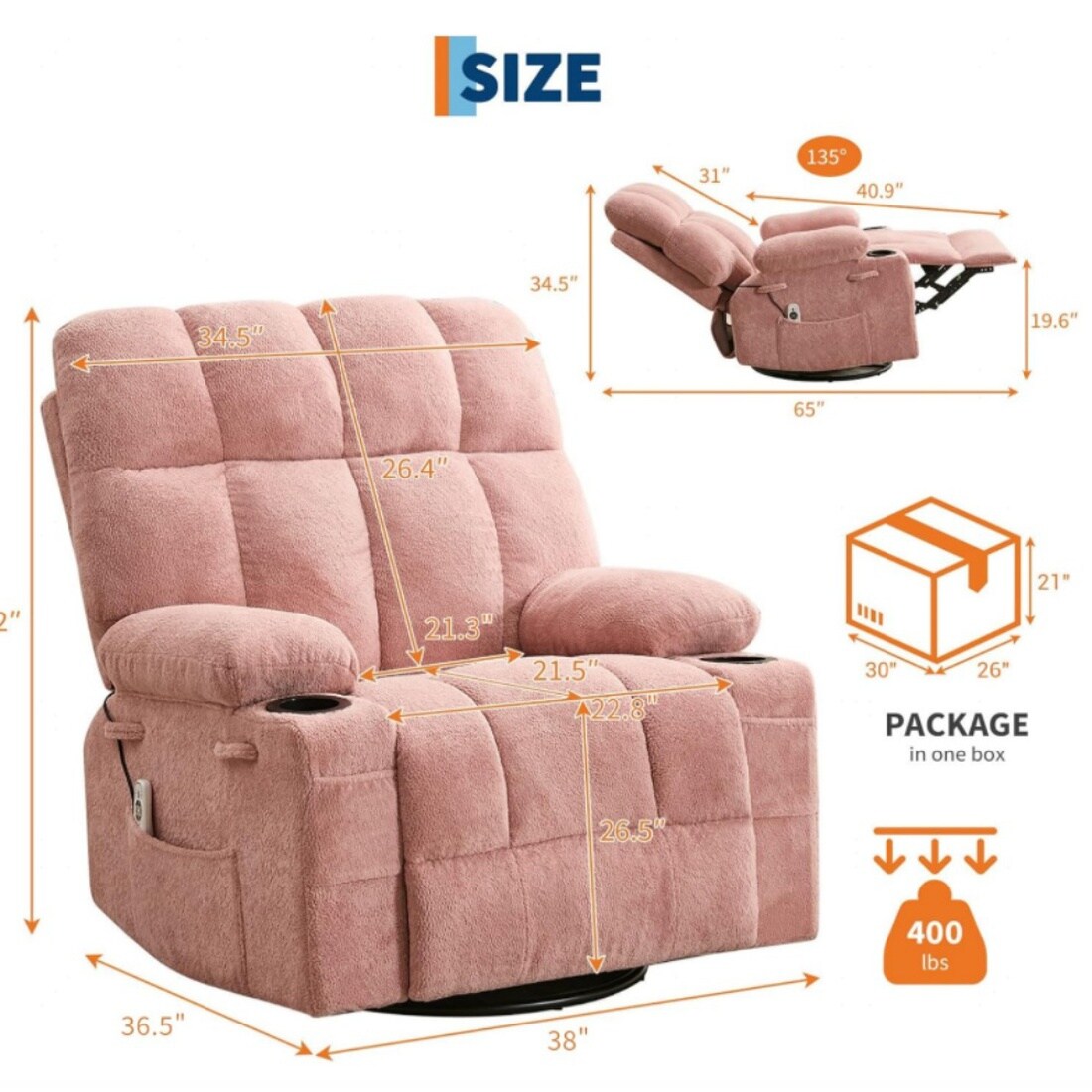 Garvee CPOSBCT7XBM0WRJ recliners - View #7