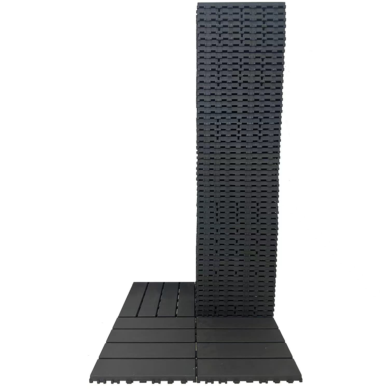 Yichuhaoxi 60 pcs Plastic Interlocking Deck Tiles 12 x 12 Inch Waterproof Outdoor Flooring for Patio Porch Poolside Balcony Backyard Easy to #LYI0626Y010