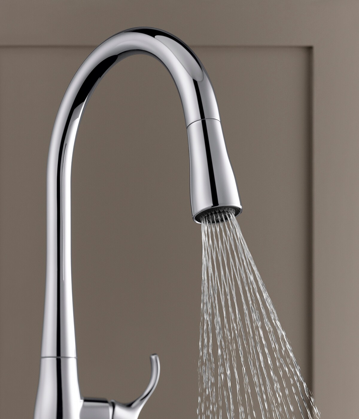Polished Chrome Touchless Pull-Down Kitchen Faucet with Sprayhead