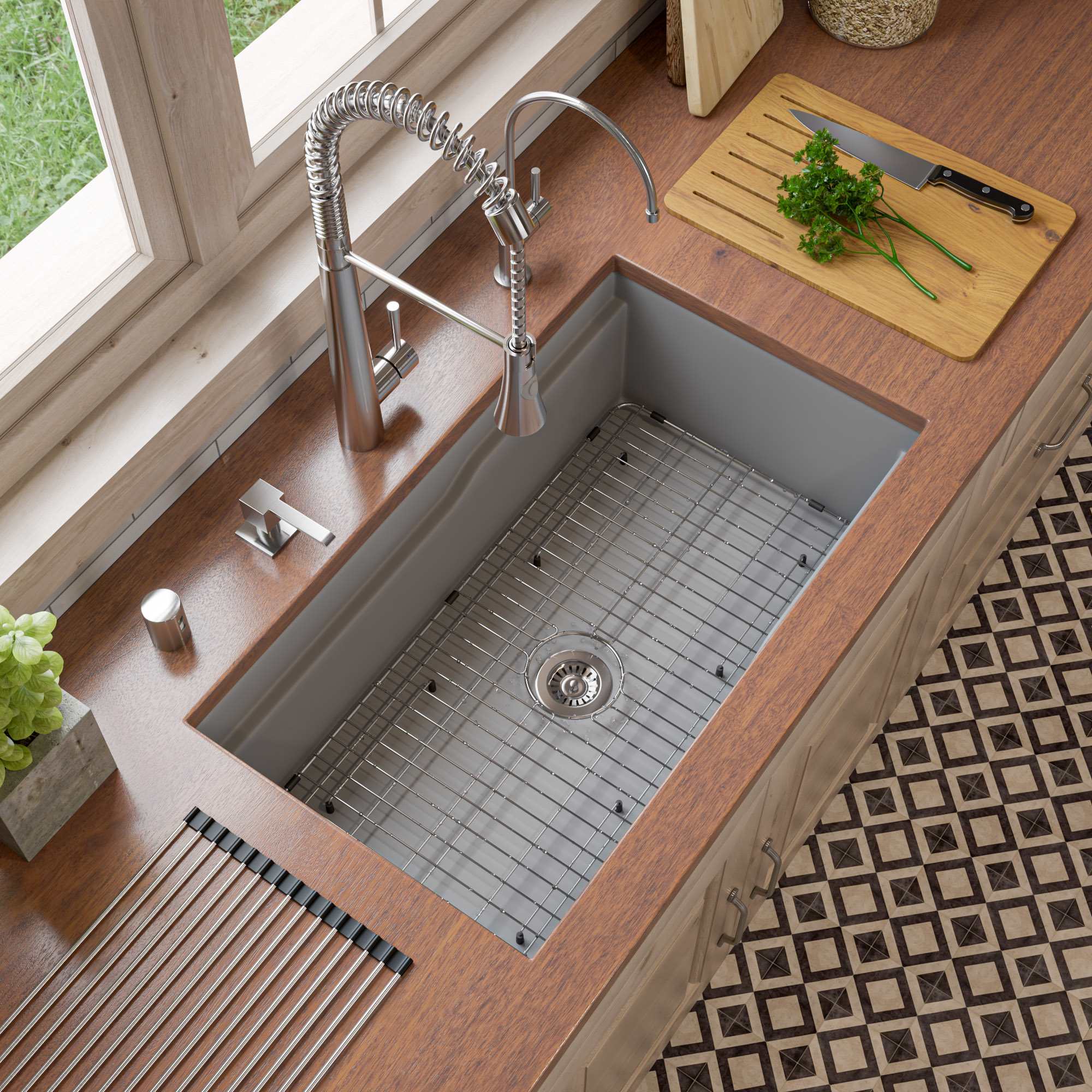 ALFI ABFS3219SUD-GM Kitchen-Sinks - View #6