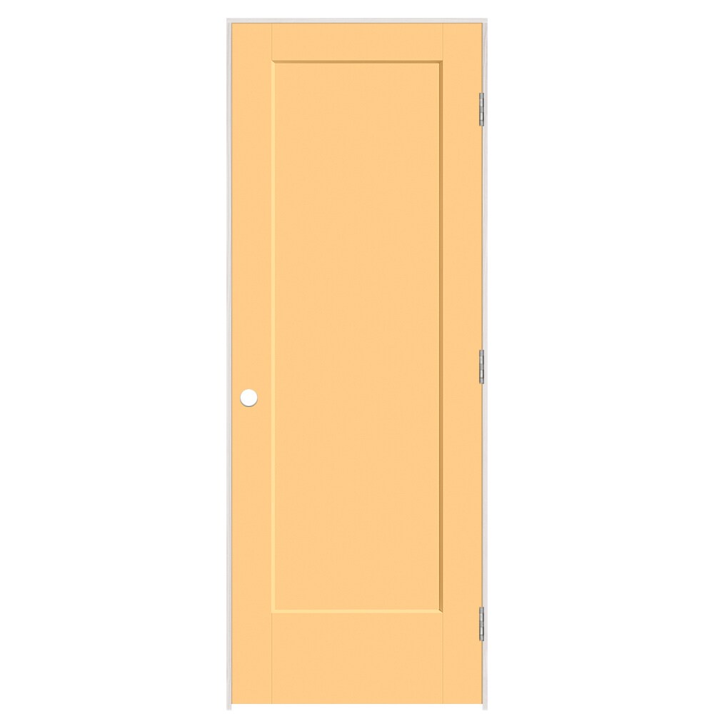 Masonite 895898 30-in x 80-in Marigold Solid core 1-panel Left hand Smooth Prefinished Molded composite Flat Jamb Single Prehung Interior Door