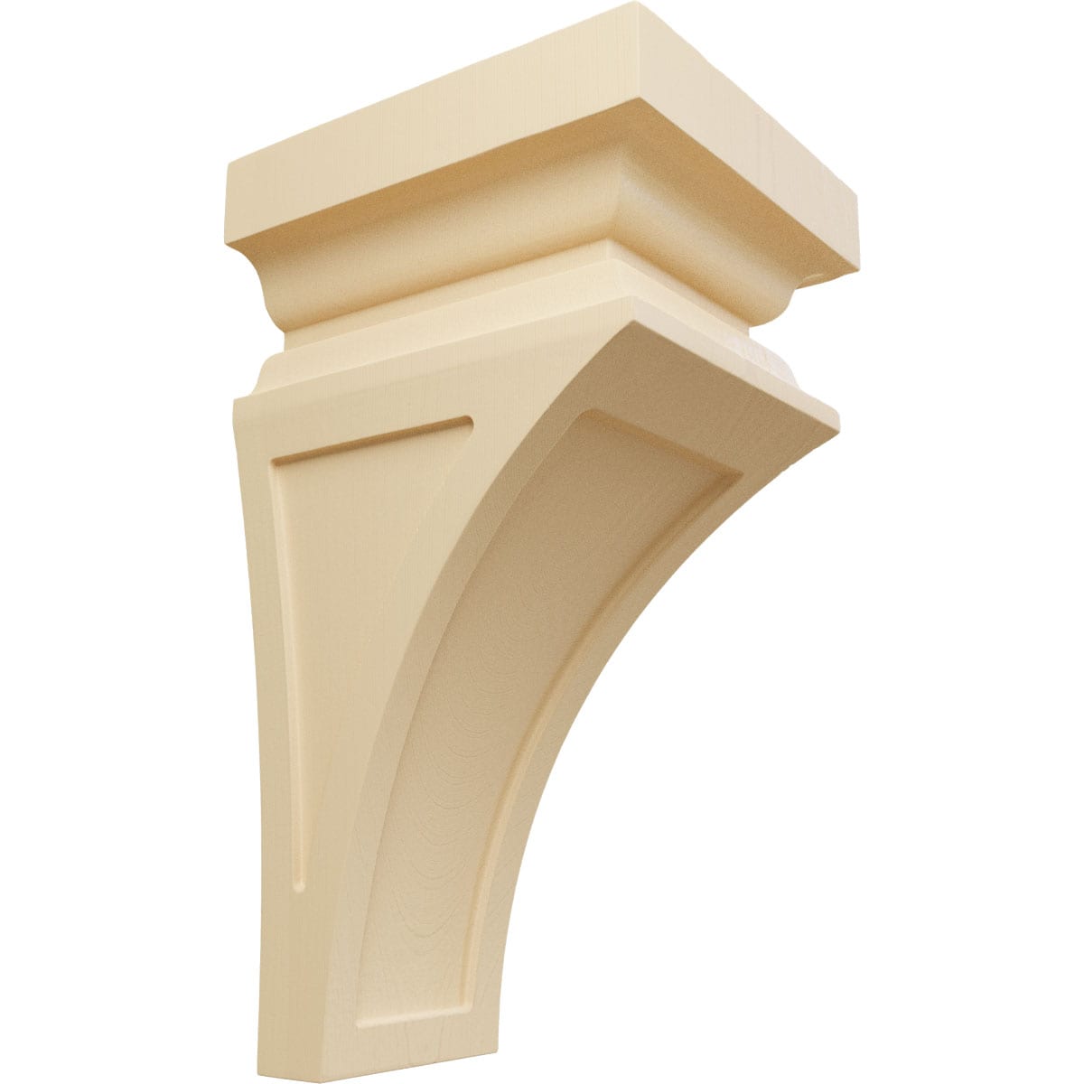 Ekena Millwork CORW07X07X14NEMA 7-in x 7.75-in x 14-in Unfinished Maple Wood Paintable/Stainable Corbel