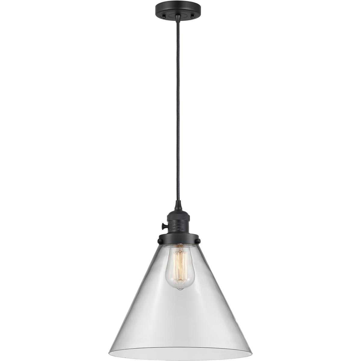Innovations Lighting 2343845 201CSW-BK-G42-L-LED Franklin Restoration Cone Mini Pendant