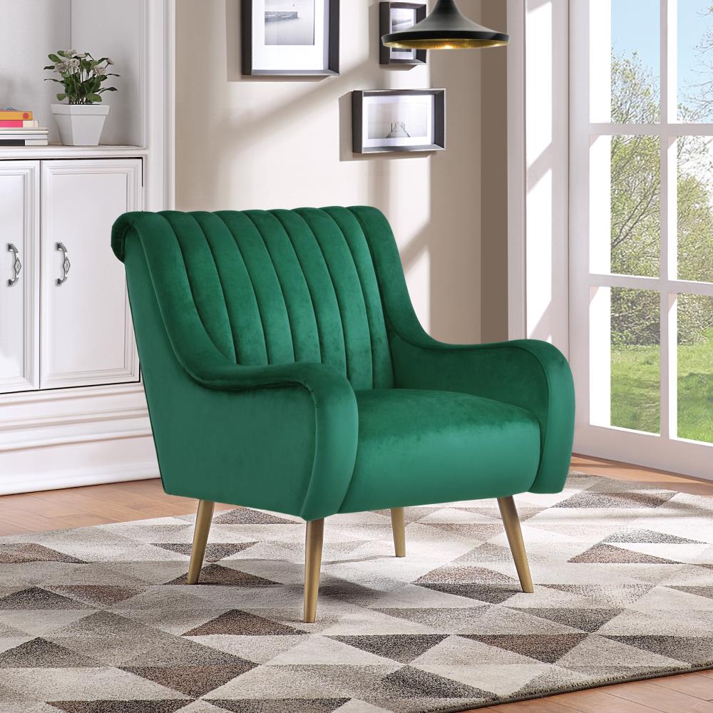 OSP Home Furnishings Cassia Casual Midnight Green Accent Chair at Lowes.com